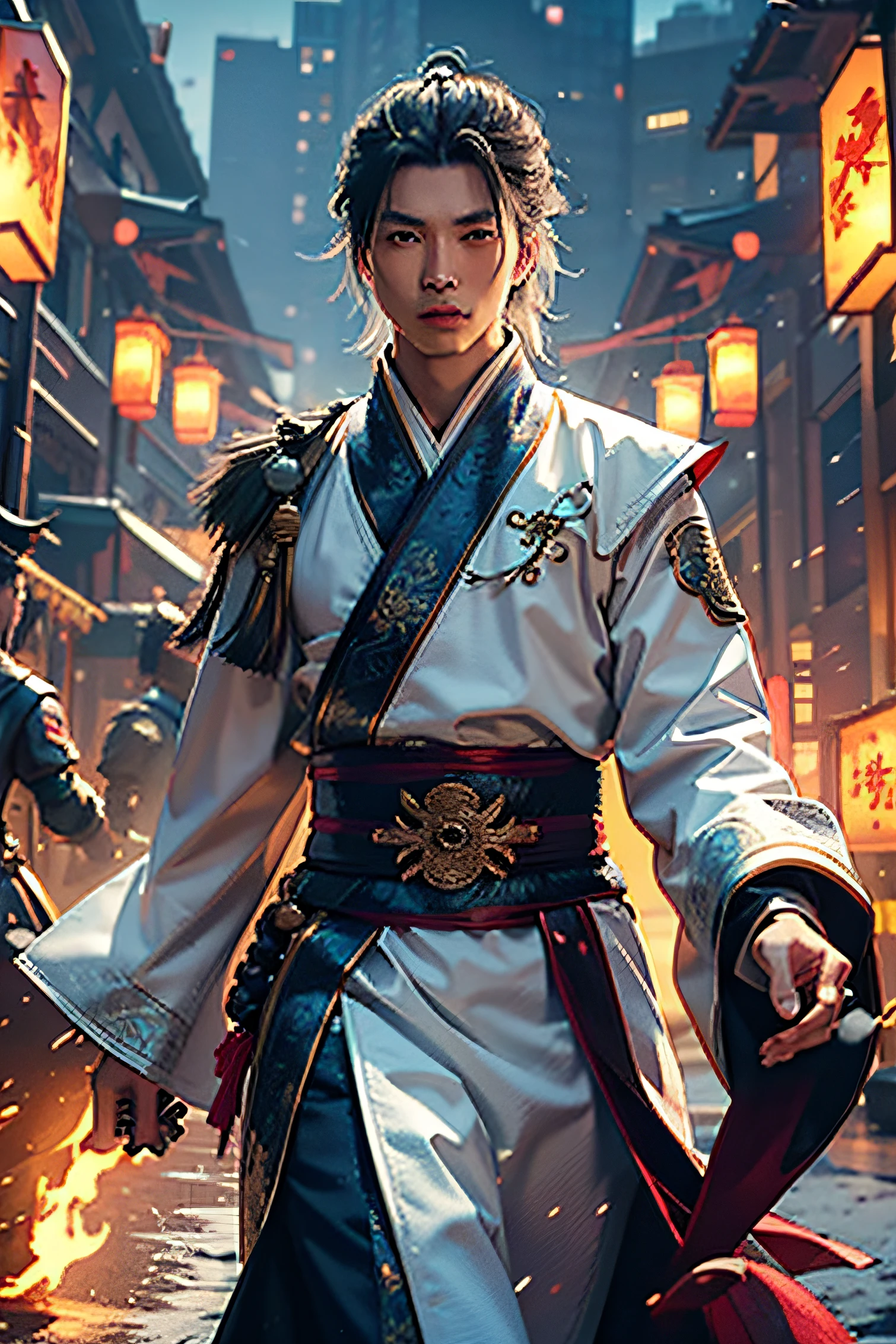 best qualtiy,tmasterpiece,超高分辨率,(realisticlying:1.4),xiuxian,arma,Detal Face,
1male people,独奏,arma,,(Magical Circle:1.2),xiuxian,The upper part of the body,Adonis,full bodyesbian,snowfield,jacket,run