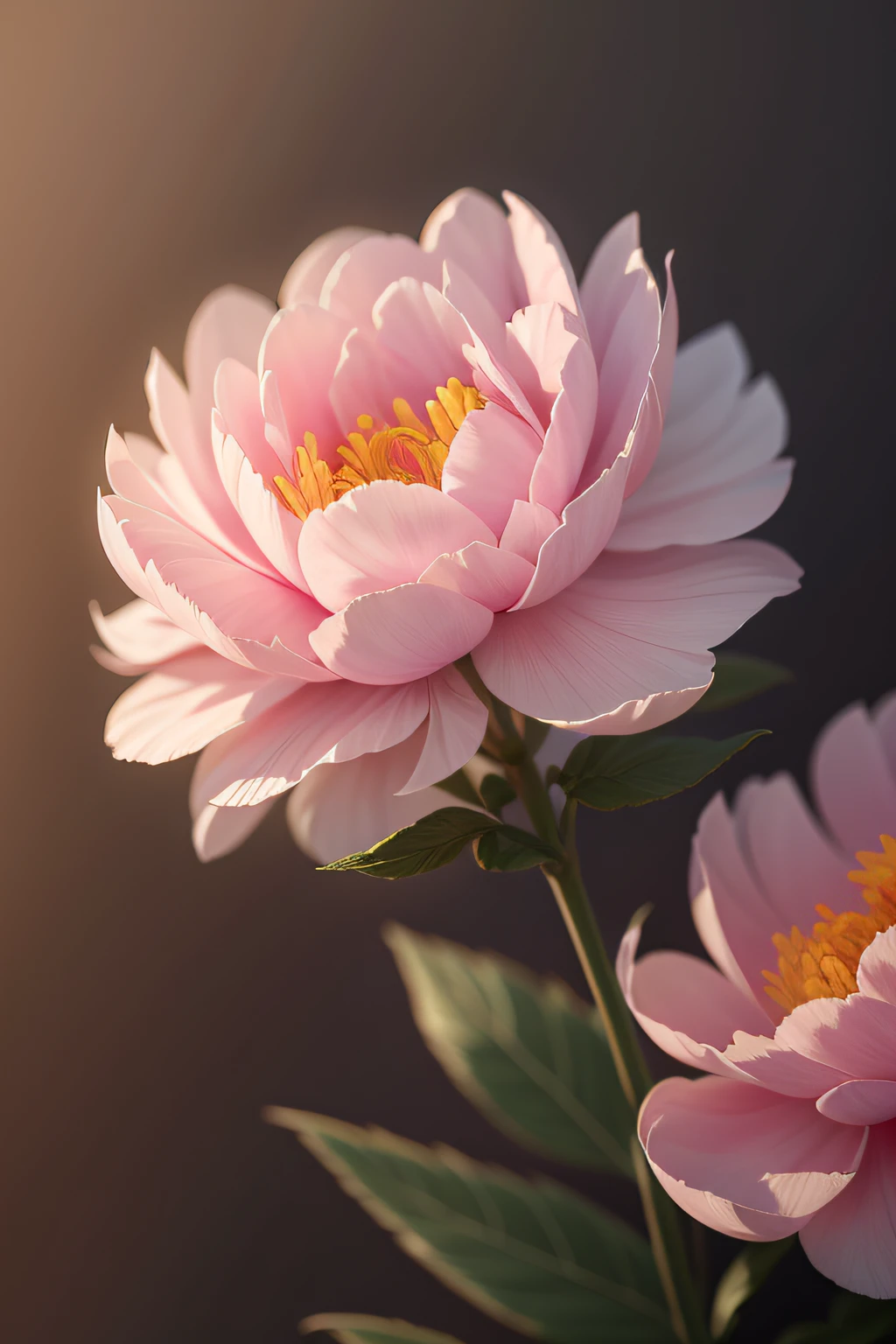 Peony Flower HD 4K Close Up A Flower No Shadow