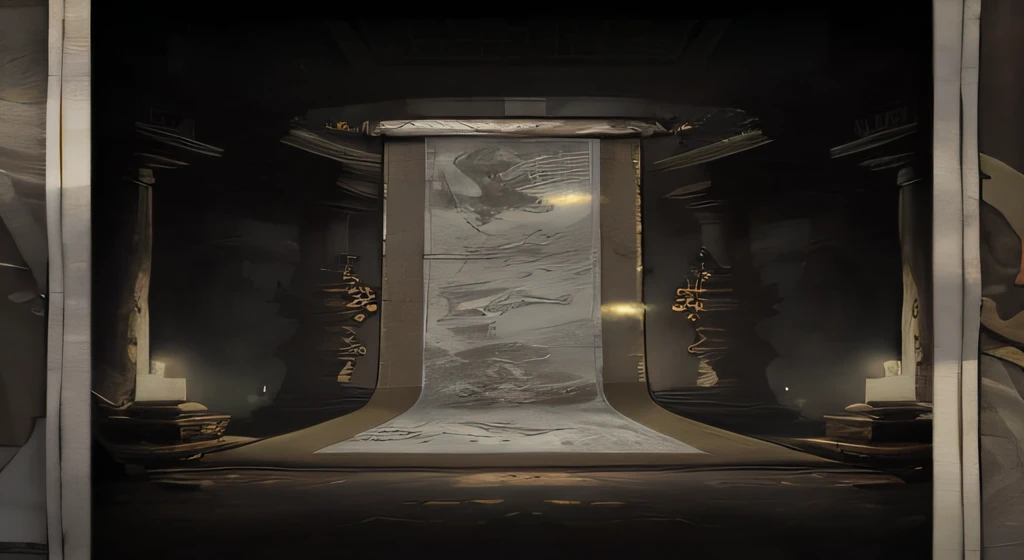 There is a photo of the room with the entrance, ornate border + concept-art, library of ruina concept art, Gothic epic library concept, The aesthetic of shame, alchemist library background, bloodborne concept art, loadscreen”, iintricate、Epic concept art, Diablo digital concept art, From Lineage 2, Diablo concept art, cathedral background, grimoire page