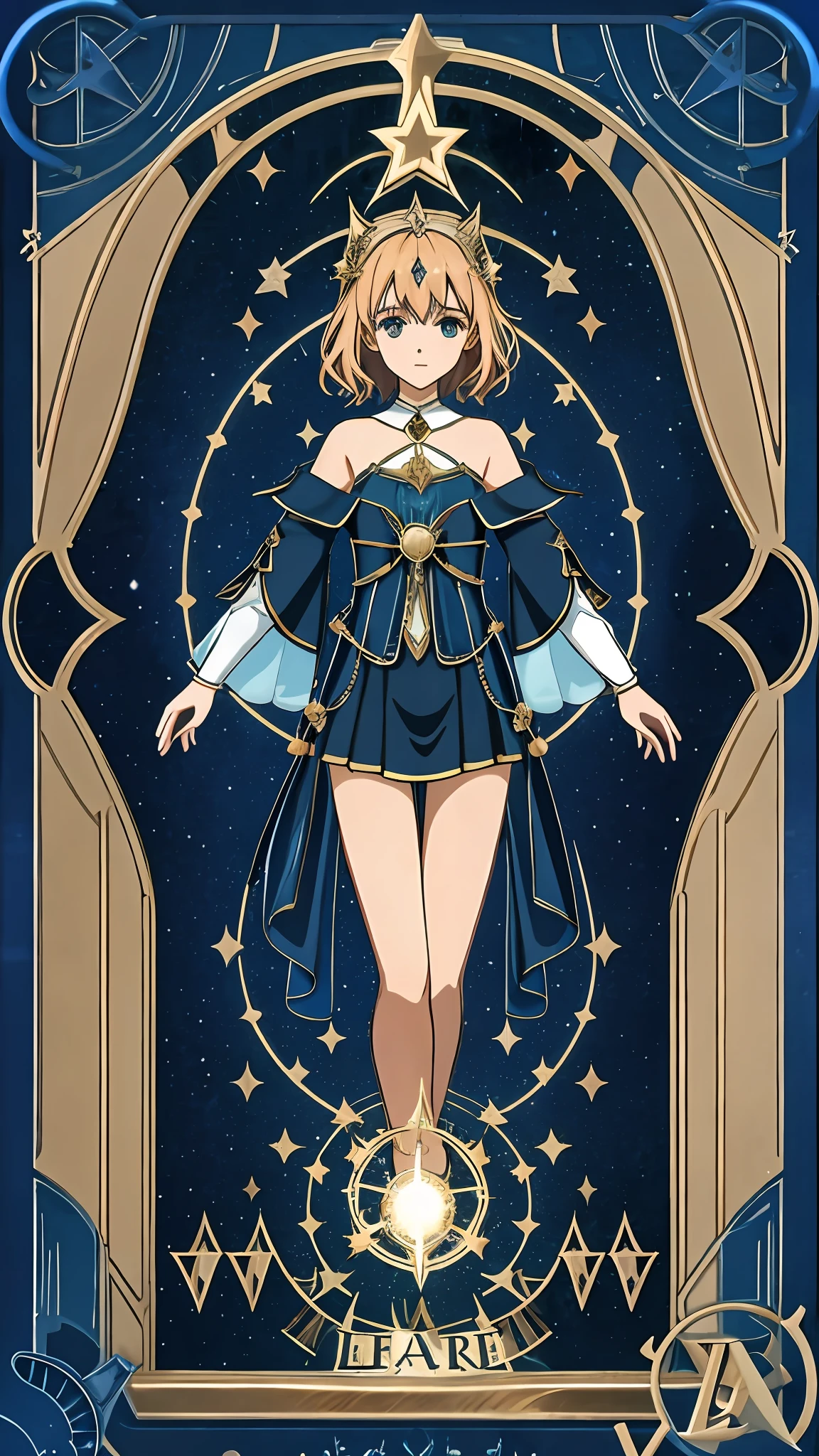 tarot card art，Delicate girls（0.7），Movie special effects，Light sense，Unified 4K，Mysterious atmosphere background