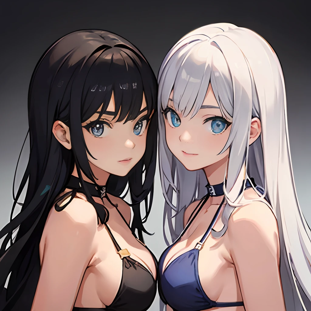 (tmasterpiece,best qualtiy,Hyper-detailing,Best shadow),(beautifull detailed face),(Extremely refined and beautiful),plethora of colors,Hyper-detailing,complexdetails,(2girls),String bikini,twogirls