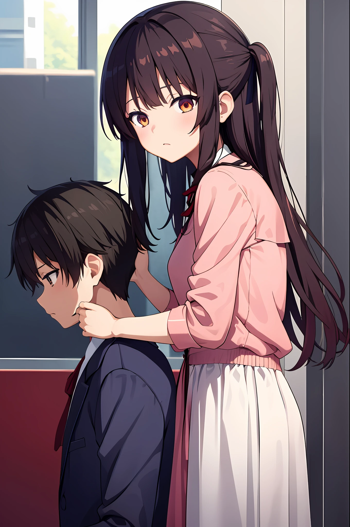 "karuizawa kei, 1 girl and boy, ayanokouji kiyotaka, masterpiece best quality high resolution