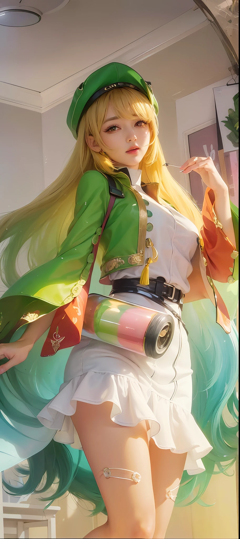 (8k, RAW photo, photorealistic:1.25) ,( lipgloss, eyelashes, gloss-face, glossy skin, best quality, ultra highres, depth of field, chromatic aberration, caustics, Broad lighting, natural shading,Kpop idol) looking at viewer with a serene and goddess-like happiness,