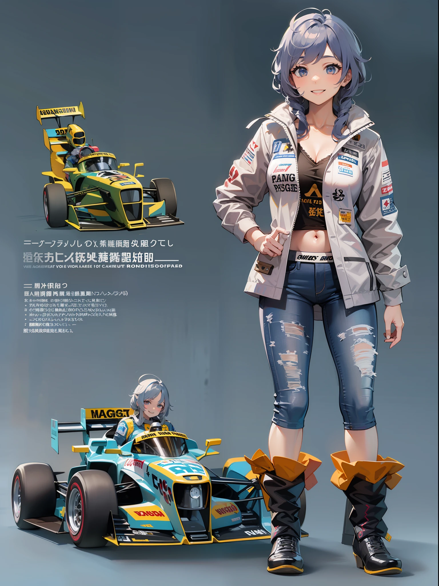 Magic Racing Car　Ride on、(huge bust 1.88)、Adult sister、Refreshing smile、