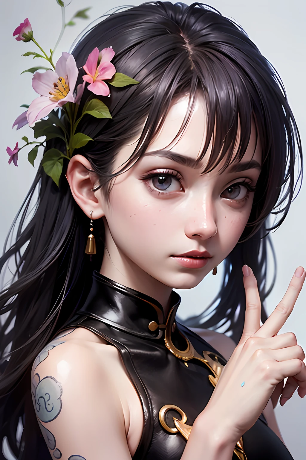 Fu Xuan,(Exquisite illustrations:1.4),(tmasterpiece:1.0), (best qualtiy:1.4), (超高分辨率:1.2), (realisticlying:1.4), (8k, RAW photos:1.2), (soft focus:1.4), (18yo:1.3), (Sharp focus:1.4), Beautiful face with details --auto --s2