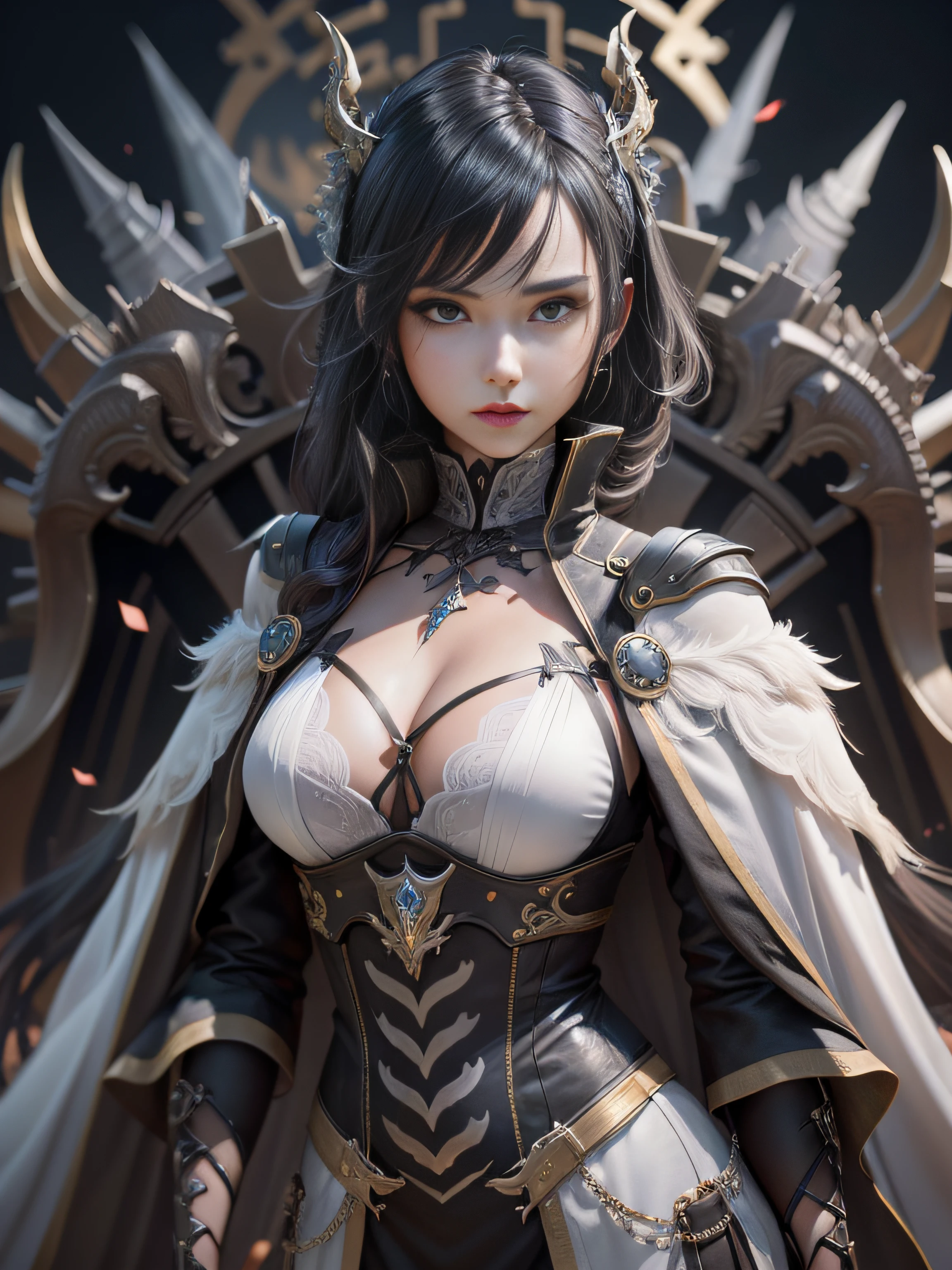 Highest image quality，Outstanding details，超高分辨率，（Fidelity：1.4）, Favor the details，(Final Fantasy XV character Ellania Dragon Knight), Wielding the Fang Tianlong Halberd，Cloak, She has a delicate and beautiful face,Raised sexy，cyber punk perssonage，Futuristic，mechanically aesthetic，Virtual Engine 5，Perfect detail rendering，rendering by octane，hyper HD