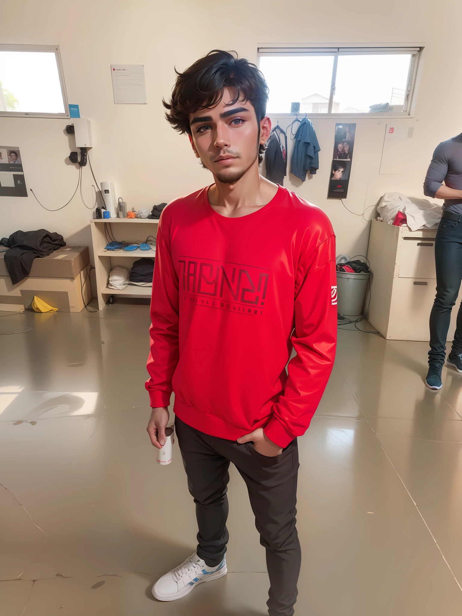 Change background cyber handsome boy ultra realistic do not change face