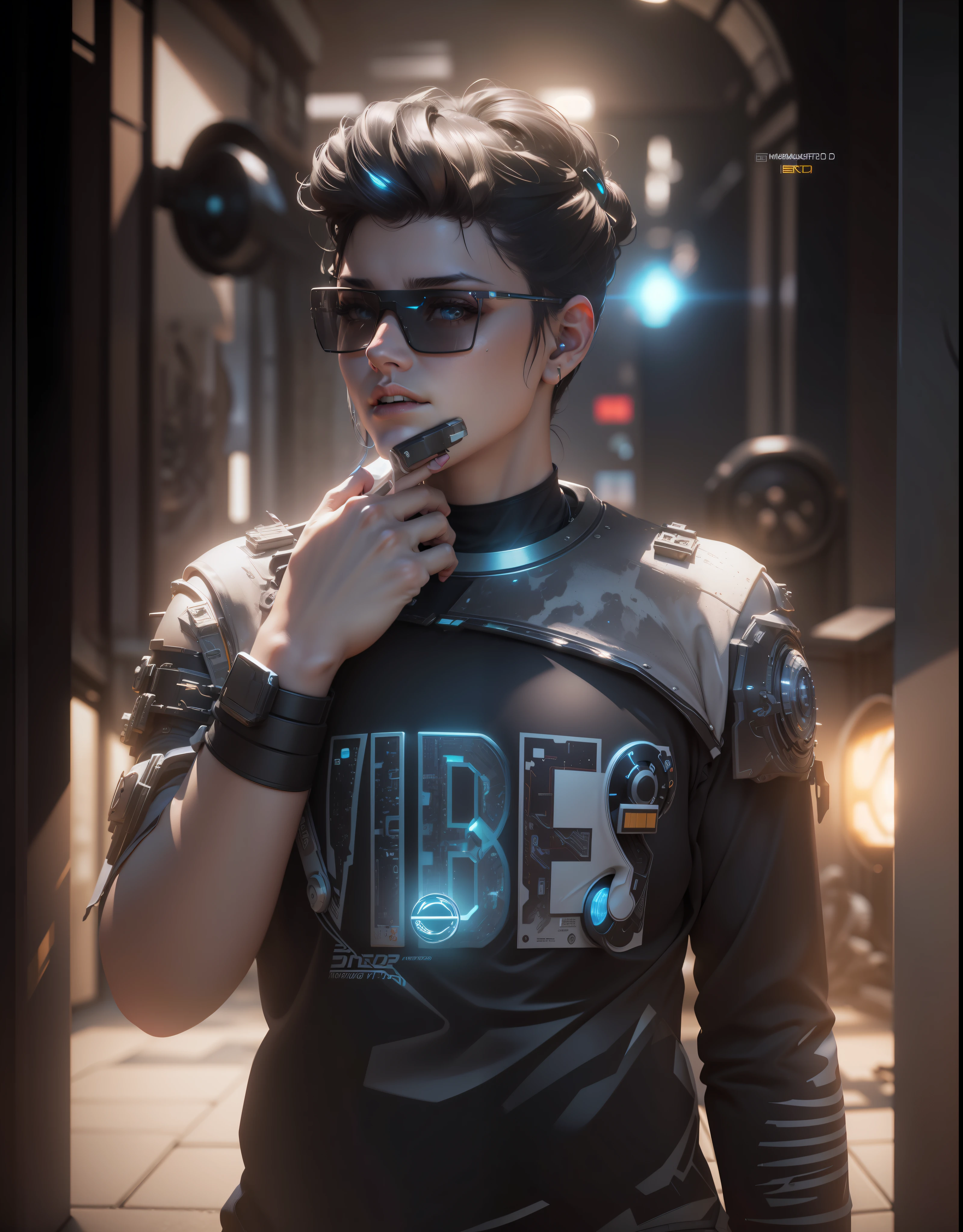 ((Best quality)), ((masterpiece)), (detailed:1.4), 3D, an image of a beautiful cyberpunk female,HDR (High Dynamic Range),Ray Tracing,NVIDIA RTX,Super-Resolution,Unreal 5,Subsurface scattering,PBR Texturing,Post-processing,Anisotropic Filtering,Depth-of-field,Maximum clarity and sharpness,Multi-layered textures,Albedo and Specular maps,Surface shading,Accurate simulation of light-material interaction,Perfect proportions,Octane Render,Two-tone lighting,Wide aperture,Low ISO,White balance,Rule of thirds,8K RAW,