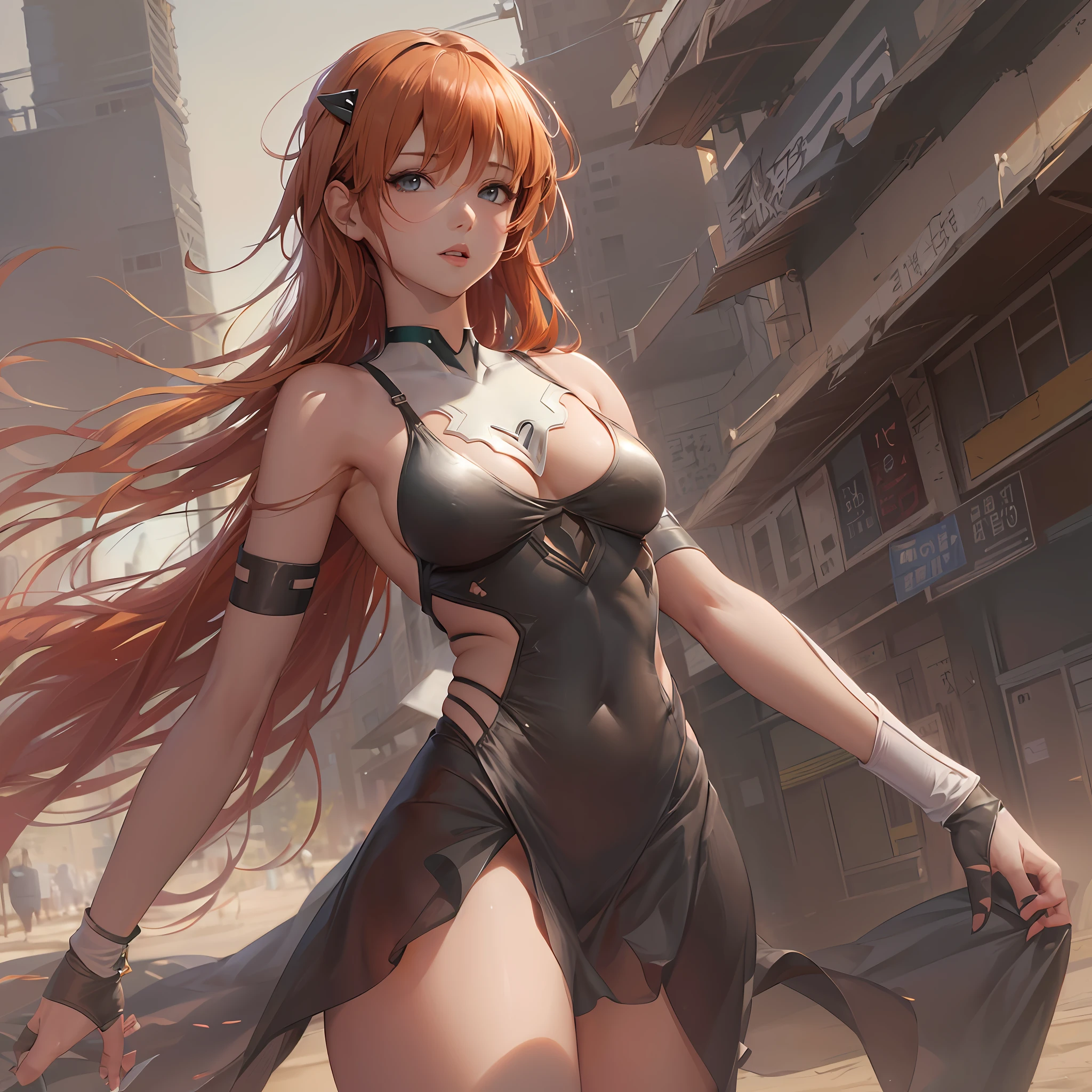 Asuka Langley Shikinamy, ((evangelion)), en tela transparente, (((DeepVnecklineslipdress))), 1 girl, (pechos grandes:1.27), Enorme areola , (((beautiful ass))), view from behind, (((deslizamiento de areola))),((areolas hinchadas)),((Sideboob)),(((cuello))), Chica Yorha, beautiful woman, Mujer preciosa, hermosa joven, 2b nier automata, ((Unidad Yorha no 2 tipo B)) Chica con pelo largo, Redhair, Cara joven adorable, female idol portrait, Peinado desordenado, ((Walking through a desert city)), ulzzang, ulzzang-6500-v1.1, pureerosface_v1, maquillaje coreano popular, maquillaje popular de Corea del Sur, con el pelo largo, (8k, Foto RAW, La mejor calidad, Obra maestra: 1.45), (NSFW:1.35)