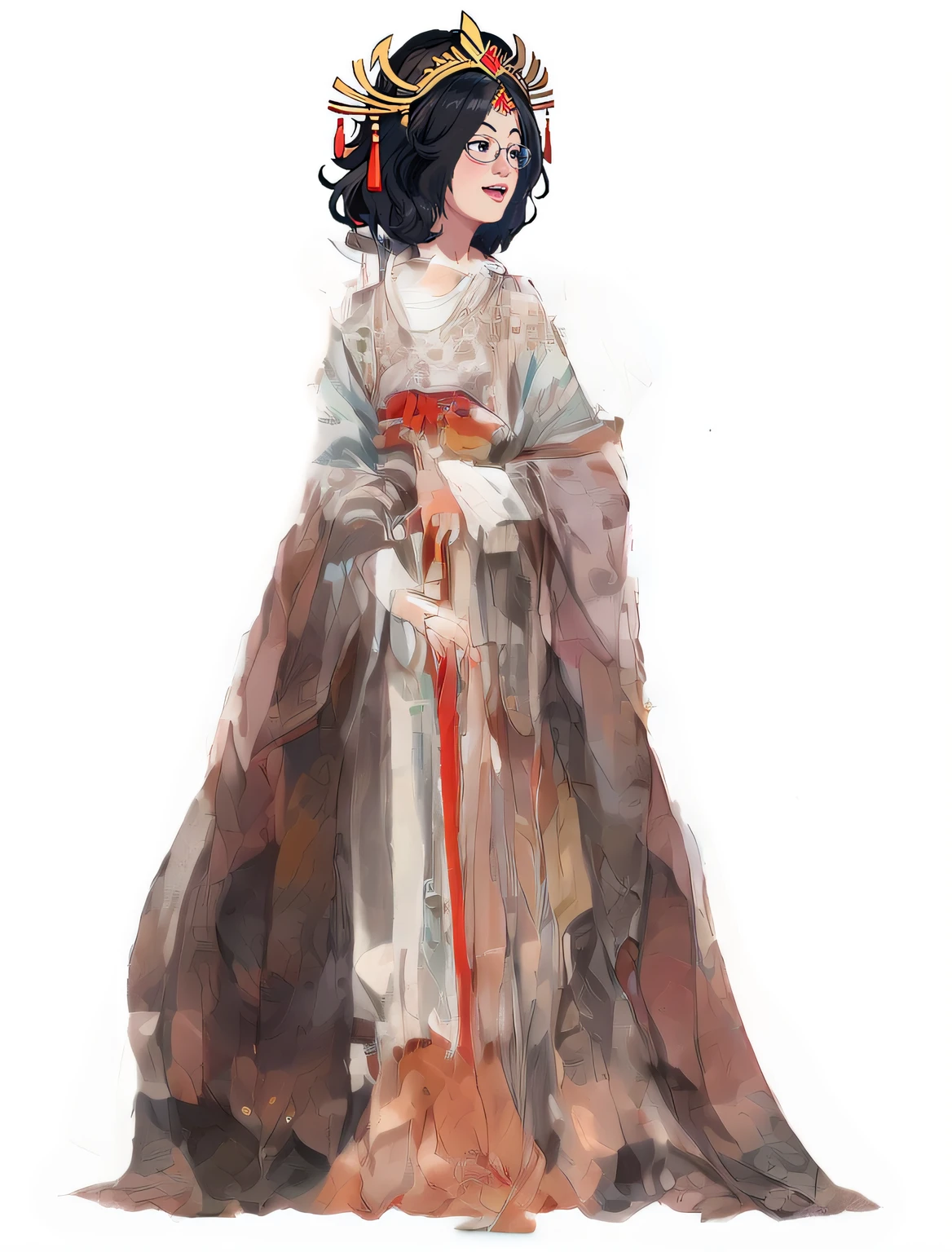 one-girl,Ancient Chinese clothing, full bodyesbian, rays of sunshine,Clear face, Clean white background,super detailing,Epic composition,hyper HD,high qulity,tmasterpiece,extremely detaile,offcial art,Uniform 8k wallpaper,super detailing,32k