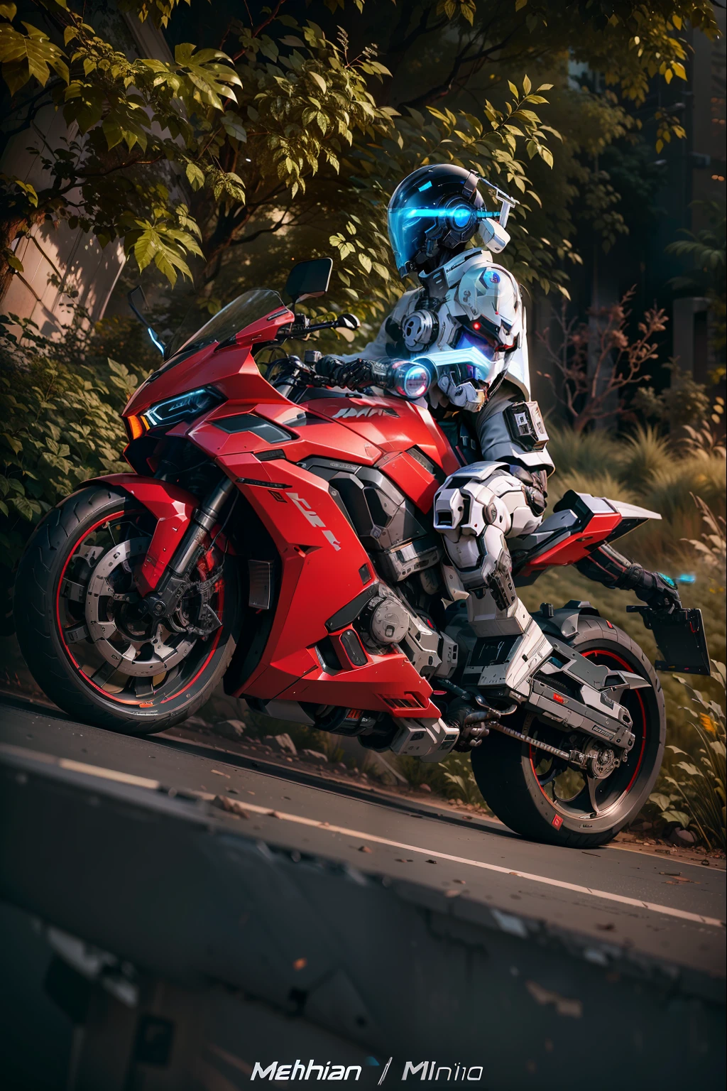 Handsome cyberpunk mech warrior,White cyberpunk mech costume,High-tech black full enveloping helmet,Biomechanicals, MSHN Robot Man,High-tech helmet,hyper realisitc, Steel, Complex design, insanely details, finely detailled, Extremely clear lines, cinmatic lighting, photograph realistic, A detailed masterpiece