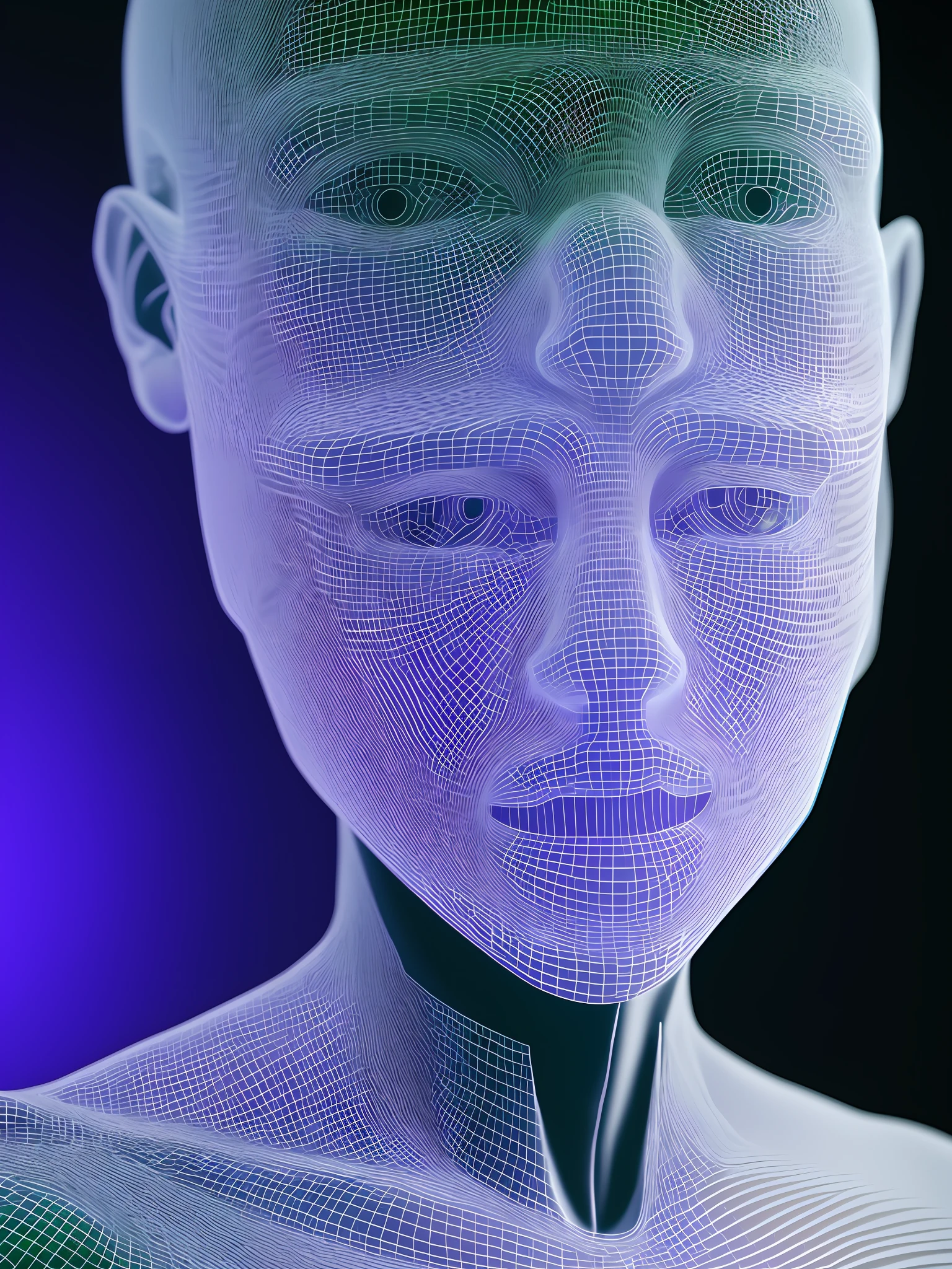 Holographic (human) , 3d art