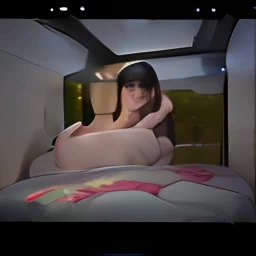 Best quality, masterpiece, ultra high res, (photorealistic:1.4), raw photo, 1girl yawning sleep in bed,, DARK hair, dramatic lighting, full body, bitch, micro bikini, huge breasts, in bad