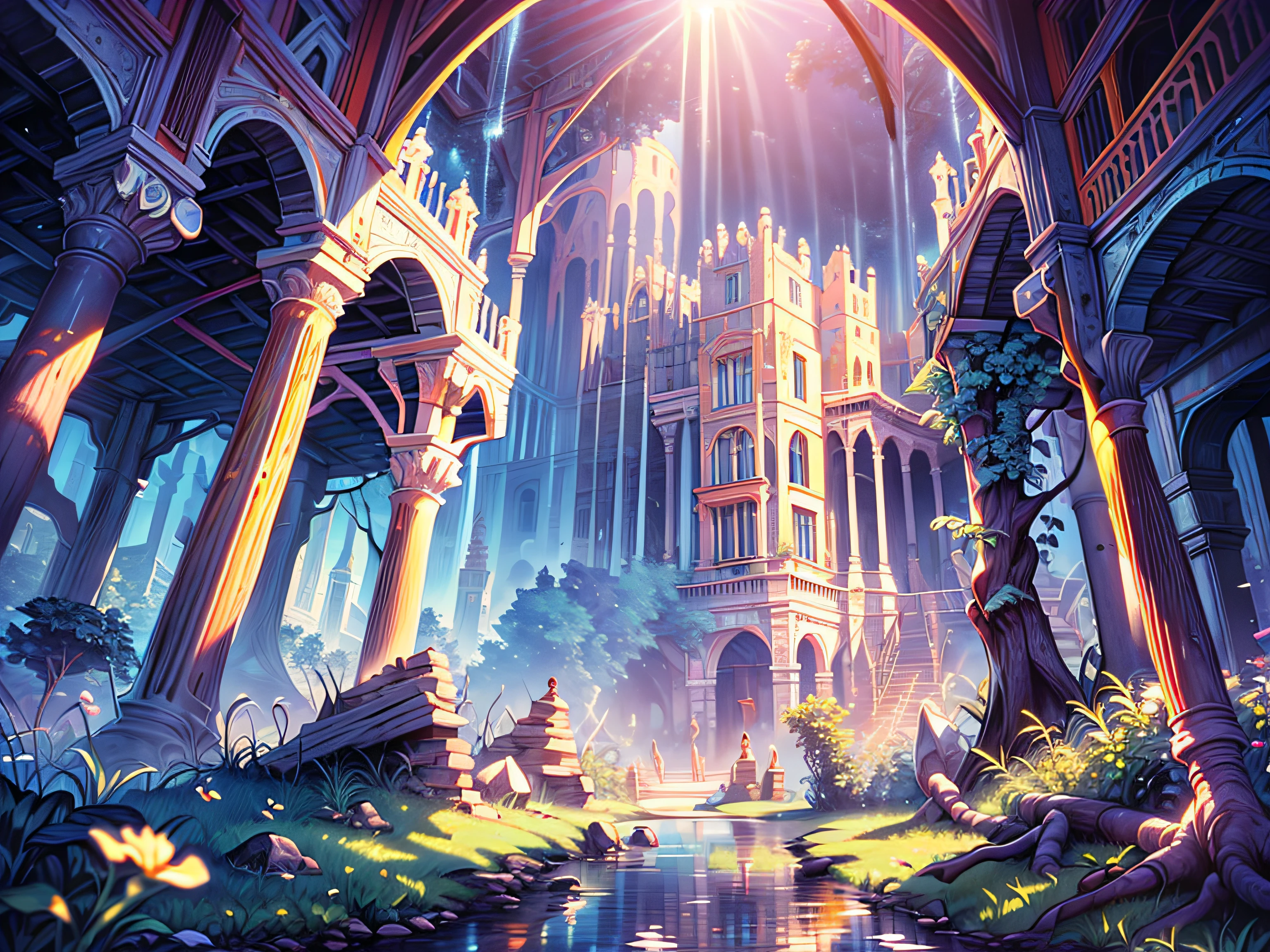 (Best quality), (masterpiece:1.3), (photorealistic:1.36), (realistic), ultra-detailed,, detail background, (Beside a pumice isle in Baiae's bay, And saw in sleep old palaces and towers Quivering within the wave's intenser day, All overgrown with azure moss and flowers), If Winter comes, can Spring be far behind, PsyAI, The season is when the snow begins to melt, I wake up in the morning sun.