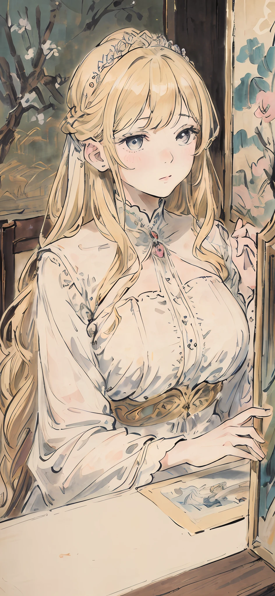 masterpiece, best quality, an extremely delicate and beautiful girl,an extremely delicate and beautiful, world masterpiece theater, ultra-detailed, highly detailed, best quality, blonde hair, highres, extremely detailed,1girl, best quality, illustration, looking at viewer, impasto, canvas, oil painting, realistic, realist ,real,