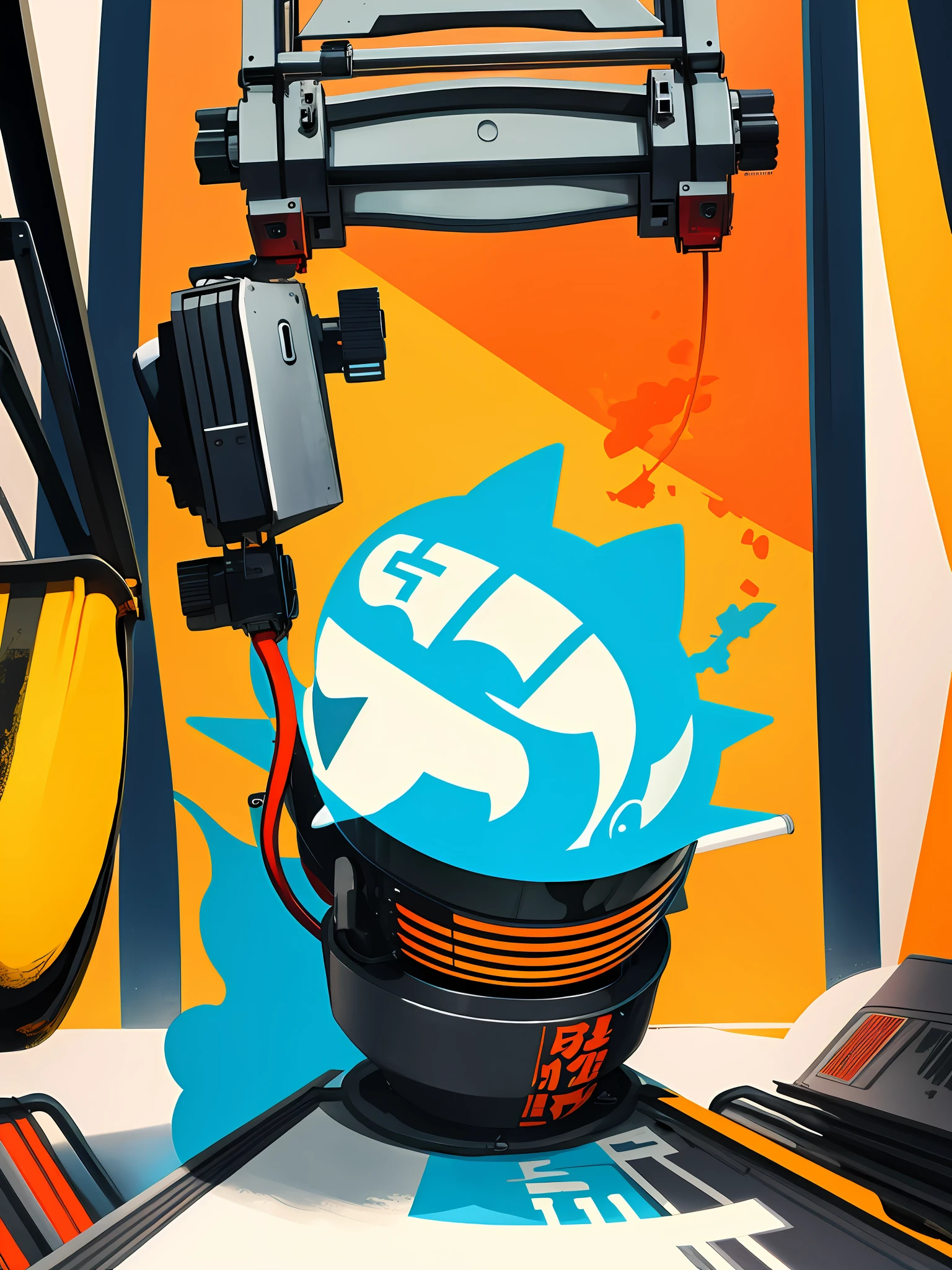 stylized feel, incorporates screen printing ,Illustration design