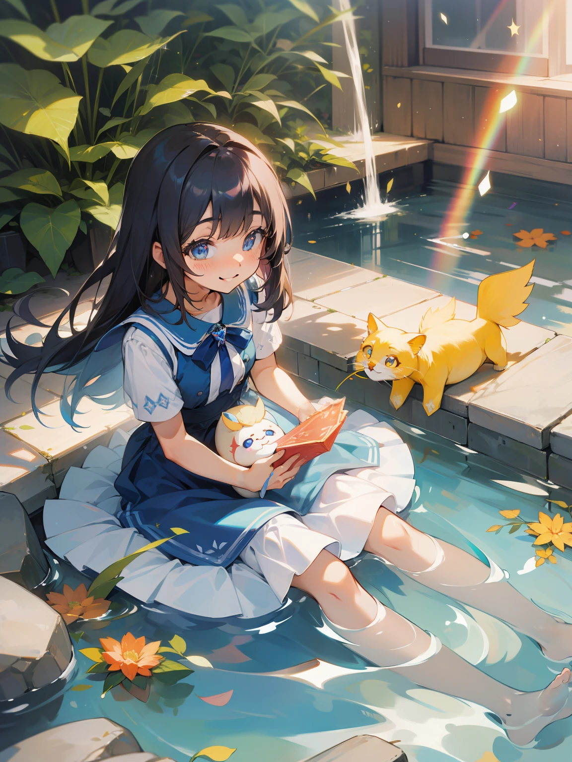 Sparkling eyes、a smile