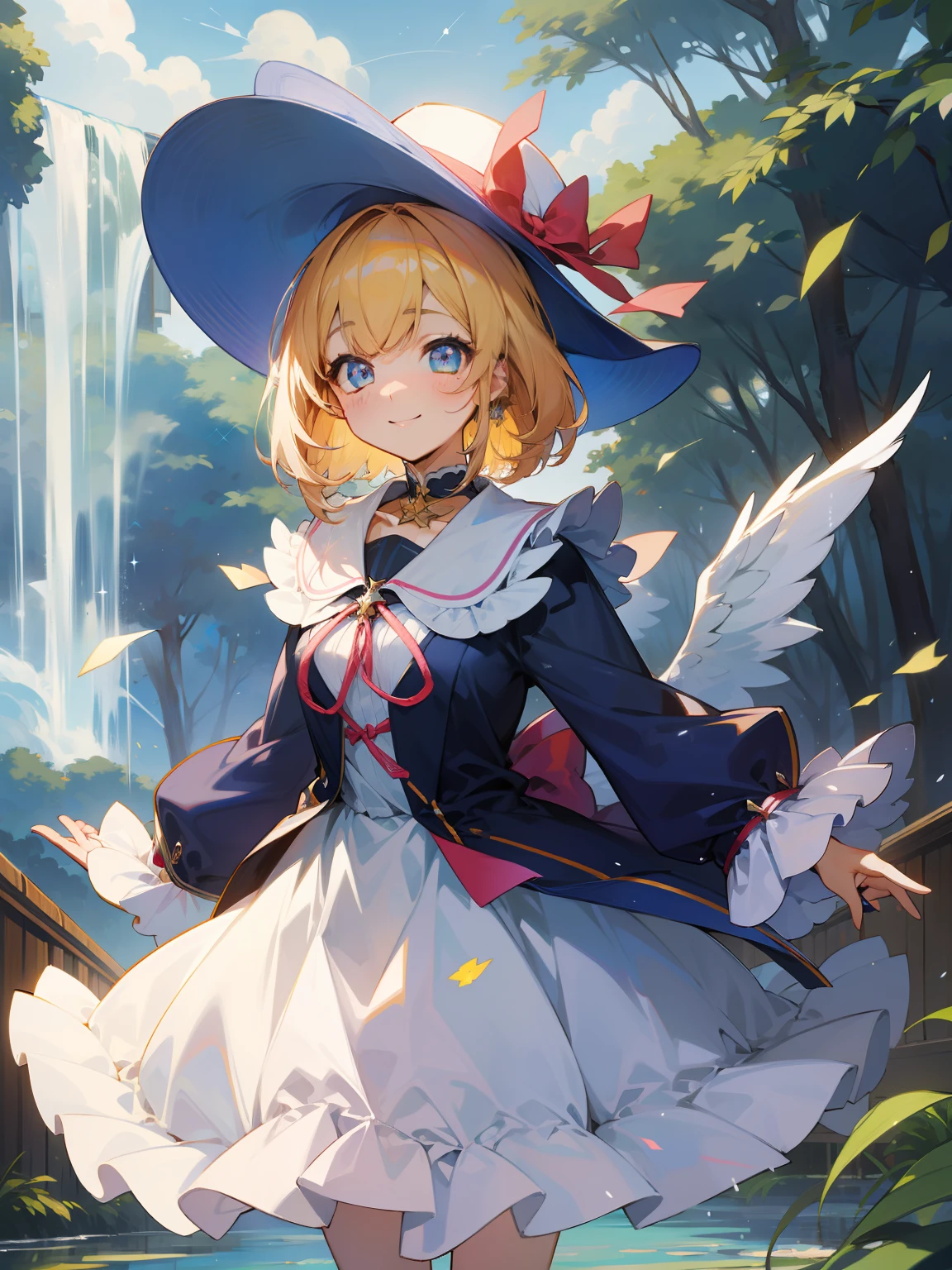 Sparkling eyes、a smile