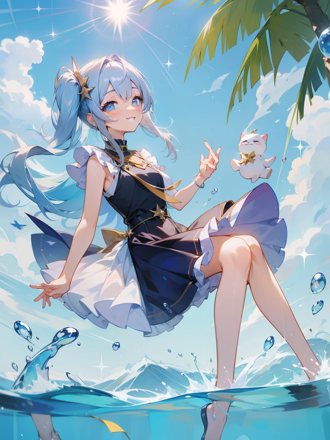 Sparkling eyes、a smile