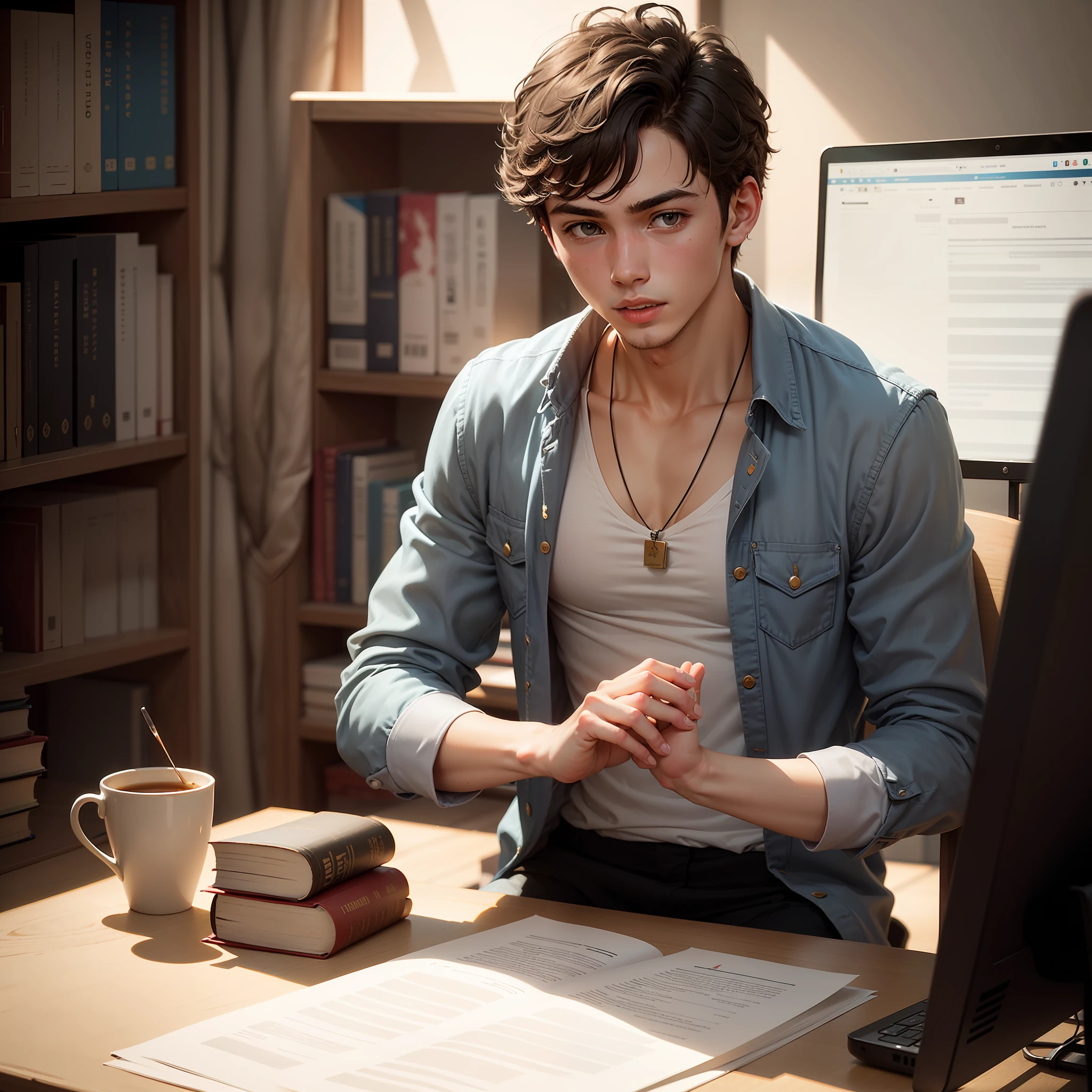 A male student called Alex began to excel in his coursework, earning high scores on assignments and exams.