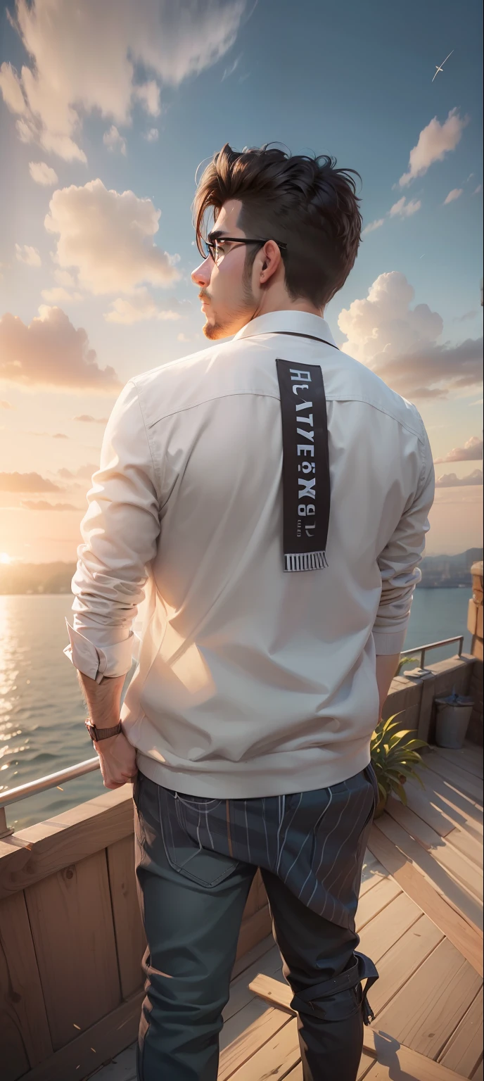 Change sky and background, handsome boy,4k realistic face