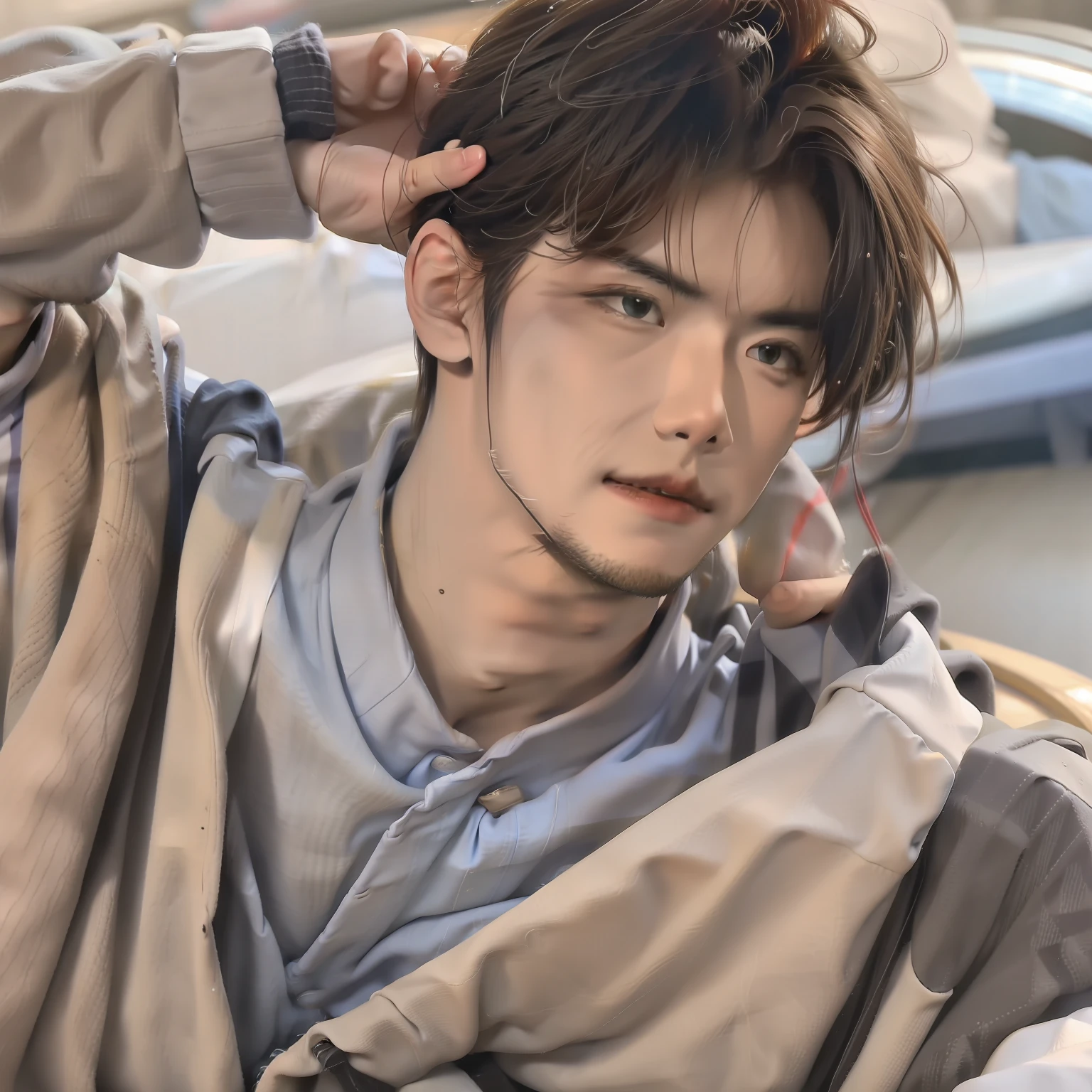 Handsome boy in shirt