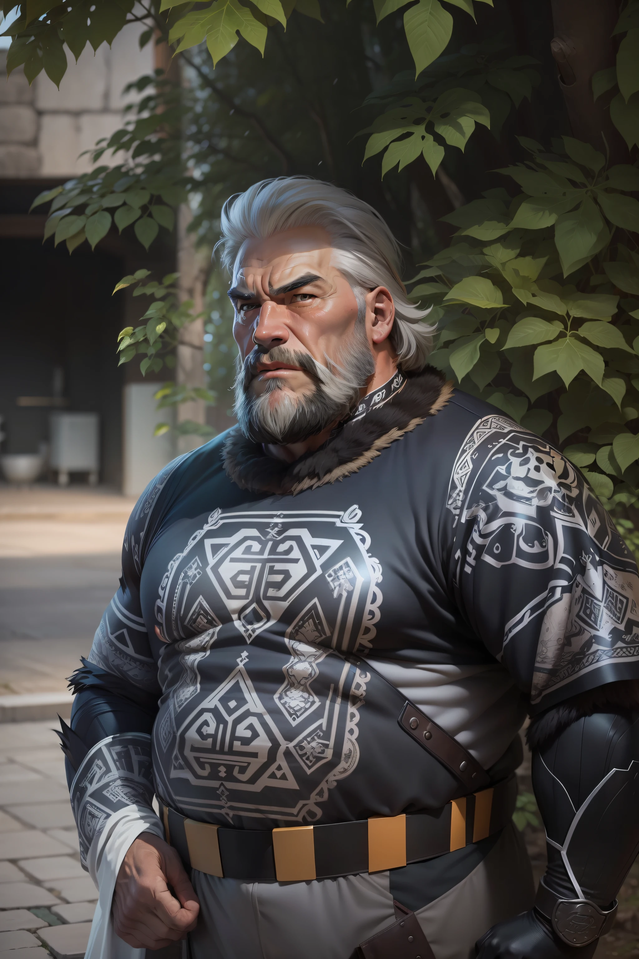Strong bear,mtu,A old man,ancient wind,muscle men,Big chest