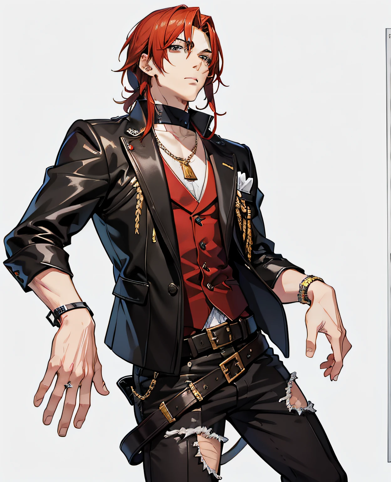 anime handsome man,Big Brother Sopranos,delicated face,