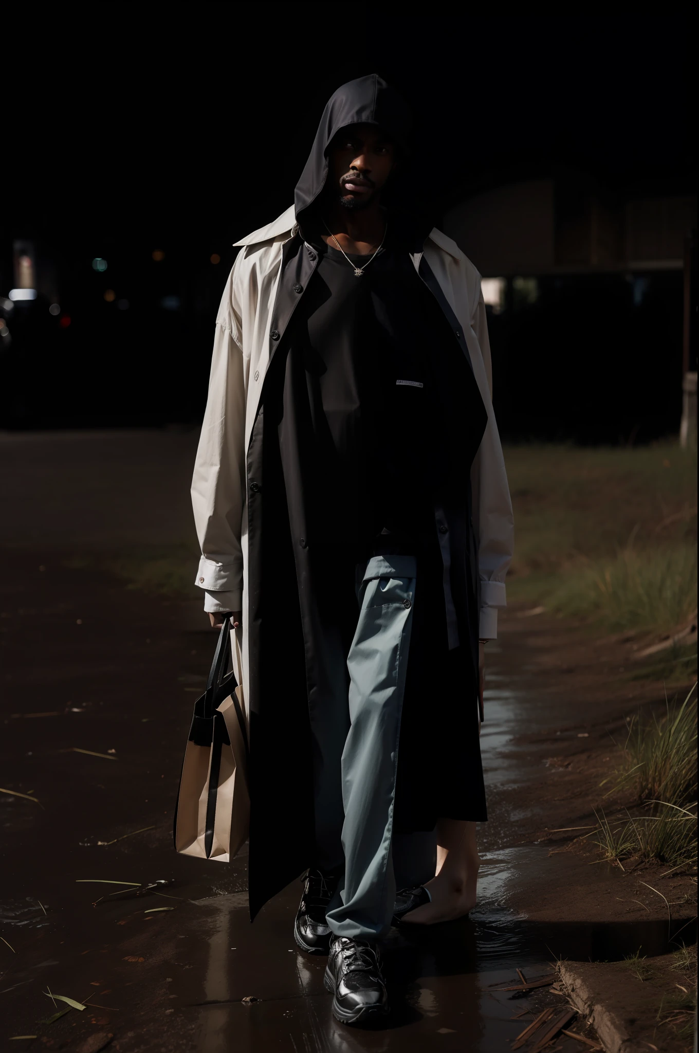 Black American man in a Balenciaga shirt