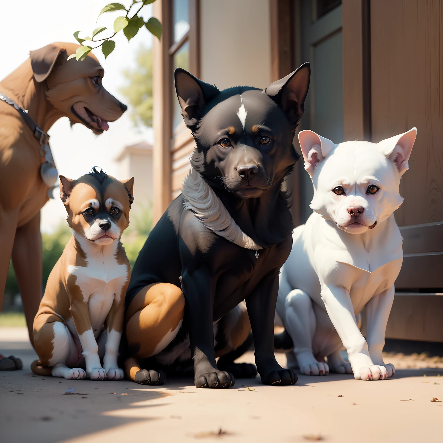 Whipbit，Fine dogs，Black pear flower，White feet，Lean Monkey