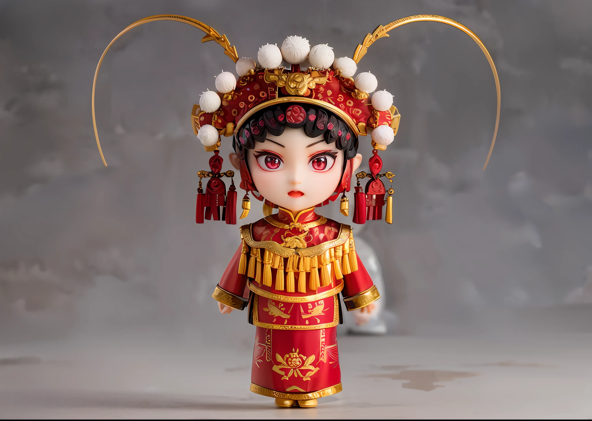 beijing opera,tchibi,s girl,Solo,opera,Chemadan,Hua Dan,Suits,full bodyesbian,China-style,Chinesedress,Chinese shoes,Metal edges,Textured,Pattern,Pedras preciosas,Refinement,Fine painting,Refinement,infinite details,high definition detail