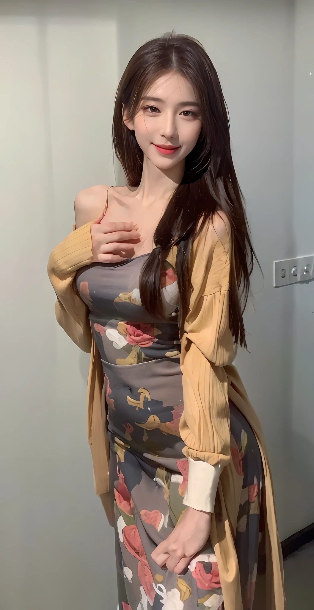 ((Best Quality, 8K, Masterpiece:1.3)), 1girl, Slim Abs Beauty:1.3, (Hairstyle Casual, Big Breasts:1.2), Dress: 1.1, Super Fine Face, Delicate Eyes, Double Eyelids, Smile,