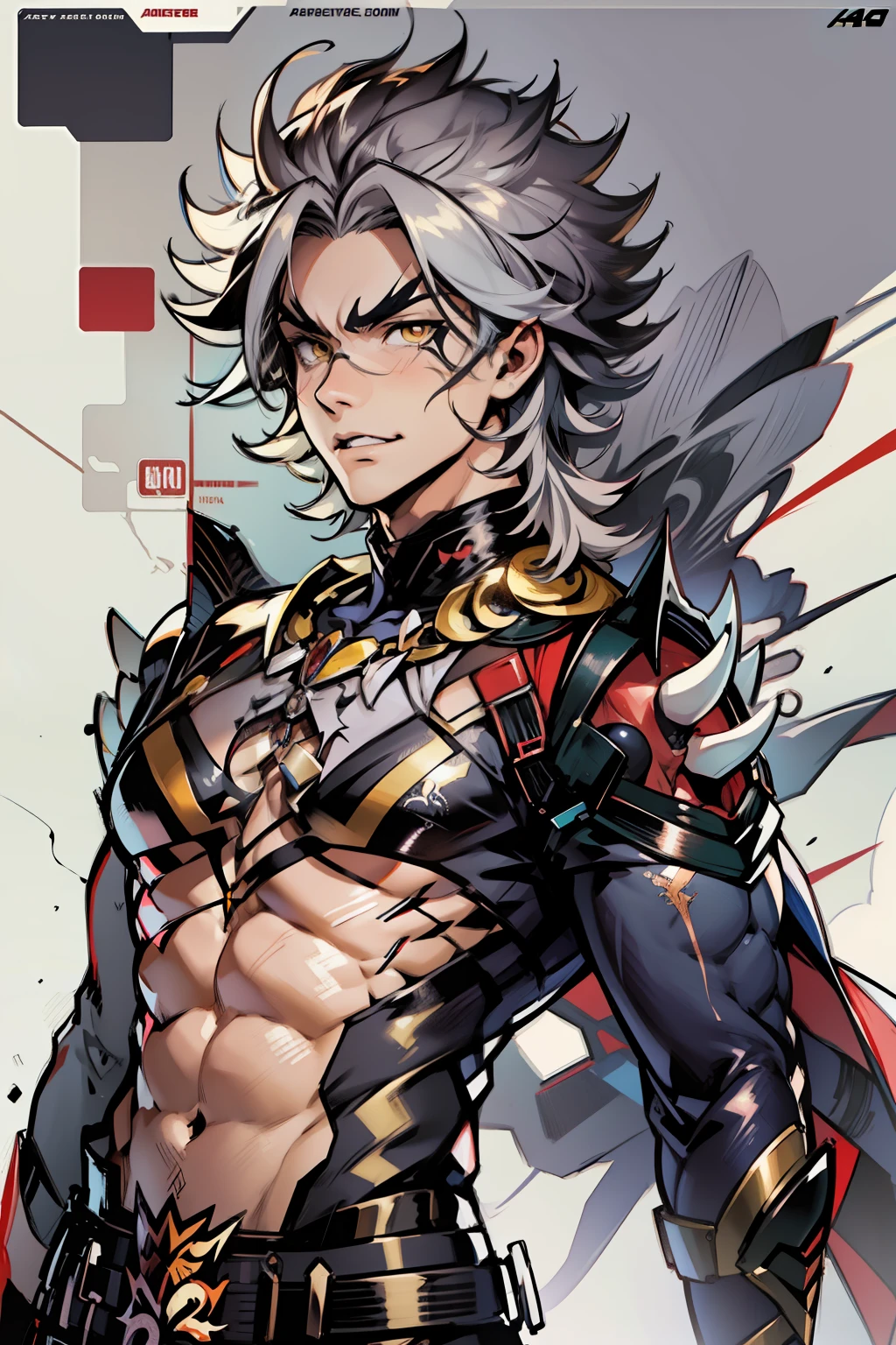 《the original god》Arataki Kazuto , male people，，((Masterpiece)), ((Best quality)), Ultra detailed,((illustration)), Dynamic Angle, Detailed light, (Delicate eyes), Floating, 1boy, Male focus, Head, Clothing, Yellow eyes, necklace, tattoo, (Forehead:0.8), (ahoge:0.8), jewelry, apathy，Ray， chest muscle， Sexy , Venom symbiote for your body, Black mucus of the body , （into venom）, Venom，frontage，style of anime4 K， 4K anime wallpaper， Badass anime 8 K， 4 k comic wallpaper， young anime man， Anime boys， Anime wallpapers 4 k， Anime wallpaper 4K， High quality anime art style， Anime moe art style， Anime art wallpaper 8 K， Anime art wallpaper 4 K， RGB lighting