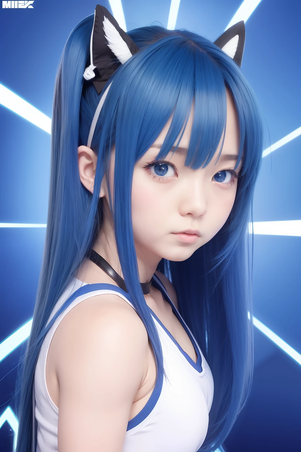 Anime character with surprised expression on blue background, anime moe art style, muscular!!, muscular!, mihoyo art style, by Miyamoto, Moe, Gapmoe Yandere, Kantai Collection Style, nagatoro, Manga!, けもの, Makoto, Manga!!!, shirobako, monochrome artwork!!, manga style only