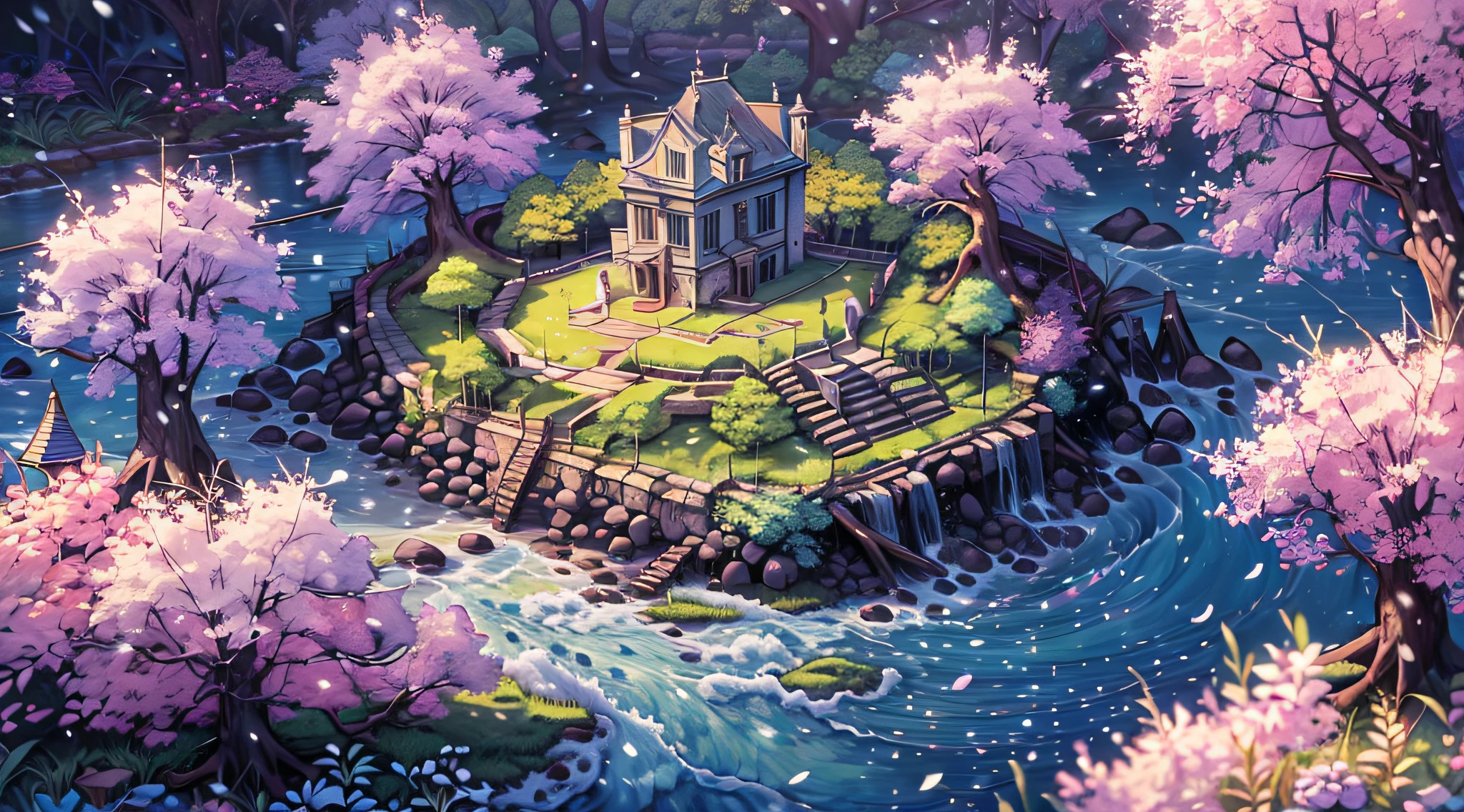 (Best quality), (masterpiece:1.3), (photorealistic:1.36), (realistic), ultra-detailed,, detail background, (Beside a pumice isle in Baiae's bay, And saw in sleep old palaces and towers. Quivering within the wave's intenser day, All overgrown with azure moss and flowers), If Winter comes, can Spring be far behind, PsyAI, The season is when the snow begins to melt, I wake up in the morning sun.