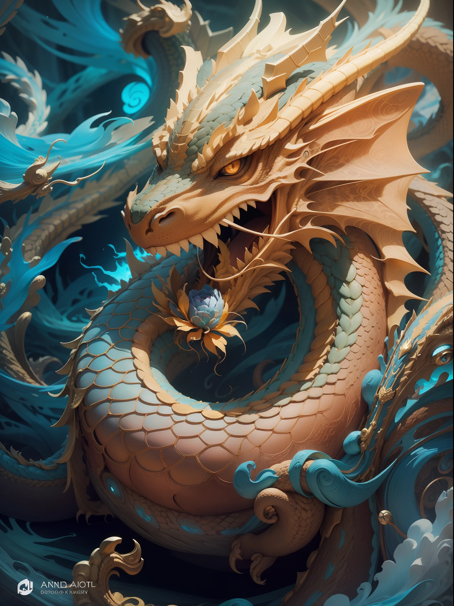 Official Art, Unified 8k Wallpapers, Ultra Detailed, Beautiful and Aesthetic, Beautiful, Masterpiece, Best Quality, (Zentangle, Mandala, Tangled, Entangle), (Flower Ecstasy: 1.2) Dynamic Angle, Cowboyshot, The Most Beautiful Chaotic Forms, Elegance, Fauvist Design, Bright Colors, Romanticism, Atmosphere, Dragon, Golden Dragon, Coiled Dragon --auto --s2
