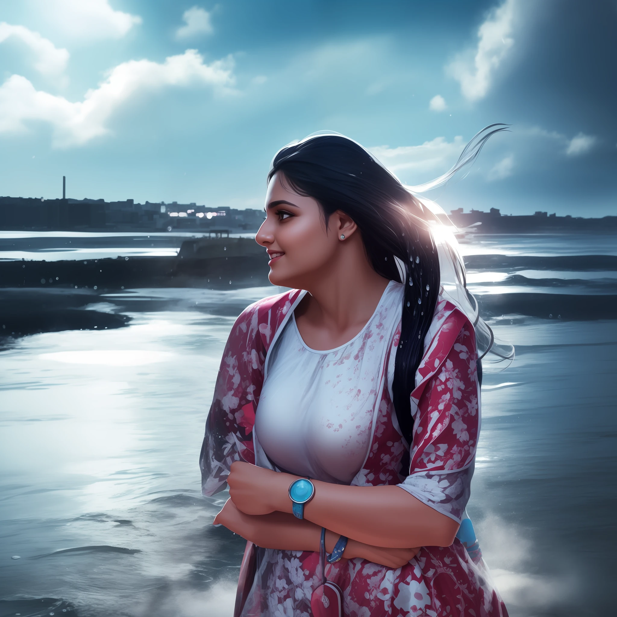 Mature indian Girl young, cyberpunk, change background, beautiful and cute girl, best ultra realistic, high definition, 8k , high resolution, realism, realistic, best Picture on art station, wearing proper clothes good figure,detailed texture and accurate image structure, wet body, sexy figure,  ass and boobs good body, slim figure, sharp face texture, realistic proper details from image and accurate detailing