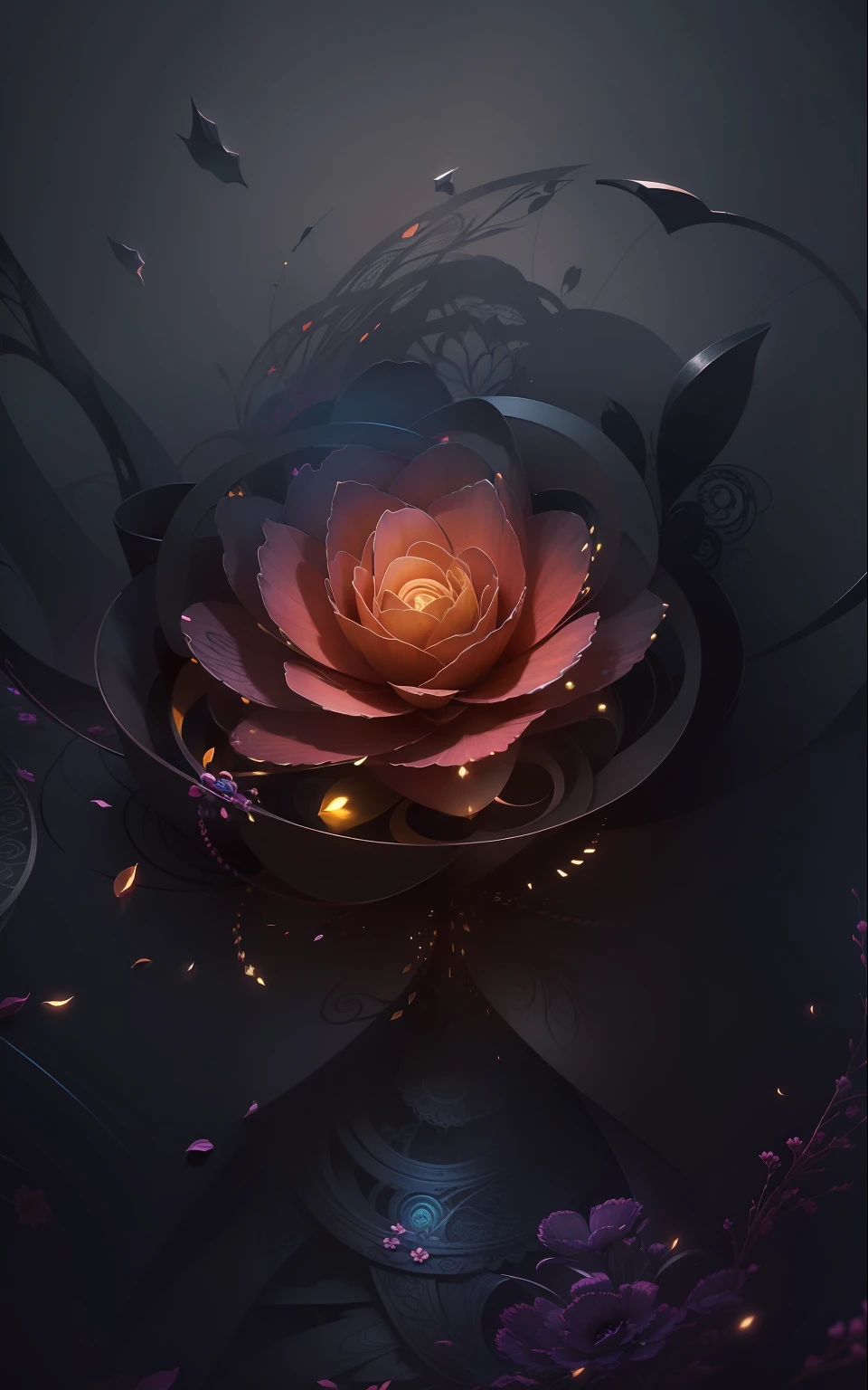 official art, unity 8k wallpaper, ultra detailed, beautiful and aesthetic, beautiful, masterpiece, best quality, (zentangle, mandala, tangle, entangle), (ecstasy of flower:1.2) dynamic angle, cowboyshot, the most beautiful form of chaos, elegant, a brutalist designed, vivid colours, romanticism, atmospheric --auto