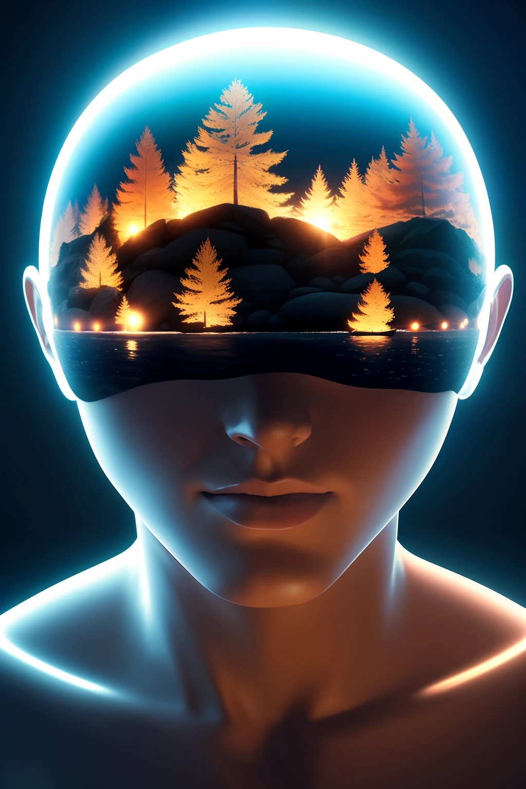 (Our lives are the rivers, que van a dar a la mar, que es el morir), dream, personajes reflexivos, Pintura digital ultra realista , brillos tornasolados, efectos 3D, Ultra HD,super detallada, 16K Obra de arte, Mano con cinco dedos, Anatomically correct ,cinematic lighting
