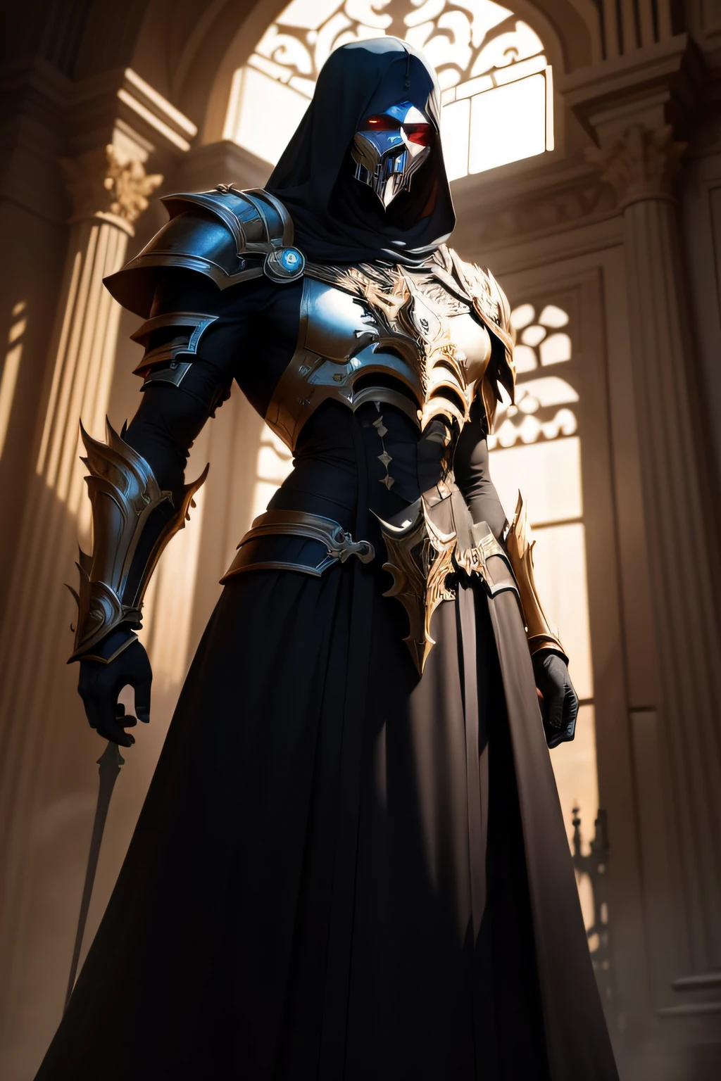 The form of Equiponderus is an imposing being, with features that mix light and shadow. Your appearance can be frightening, but it also has an imposing and comforting aura at the same time.