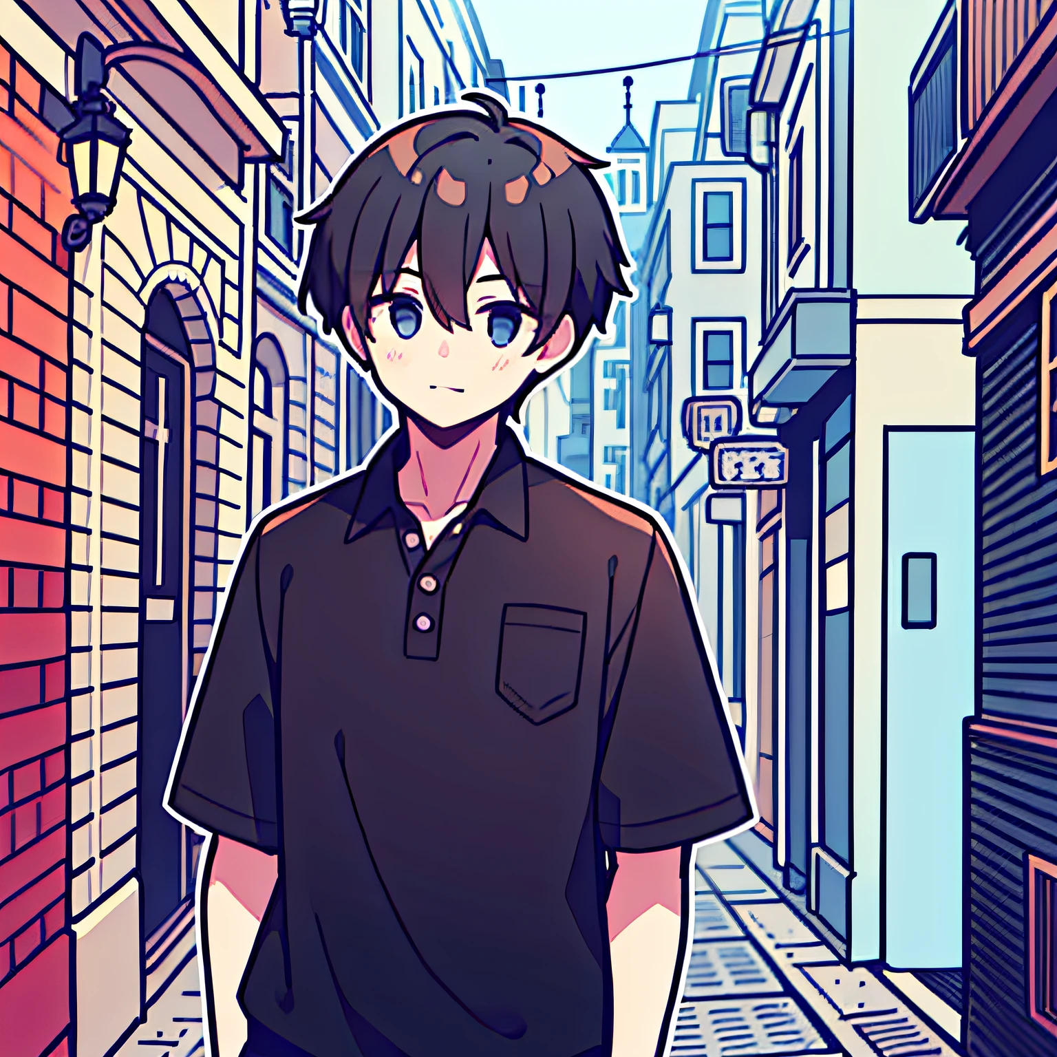1boy,Black color hair,high high quality