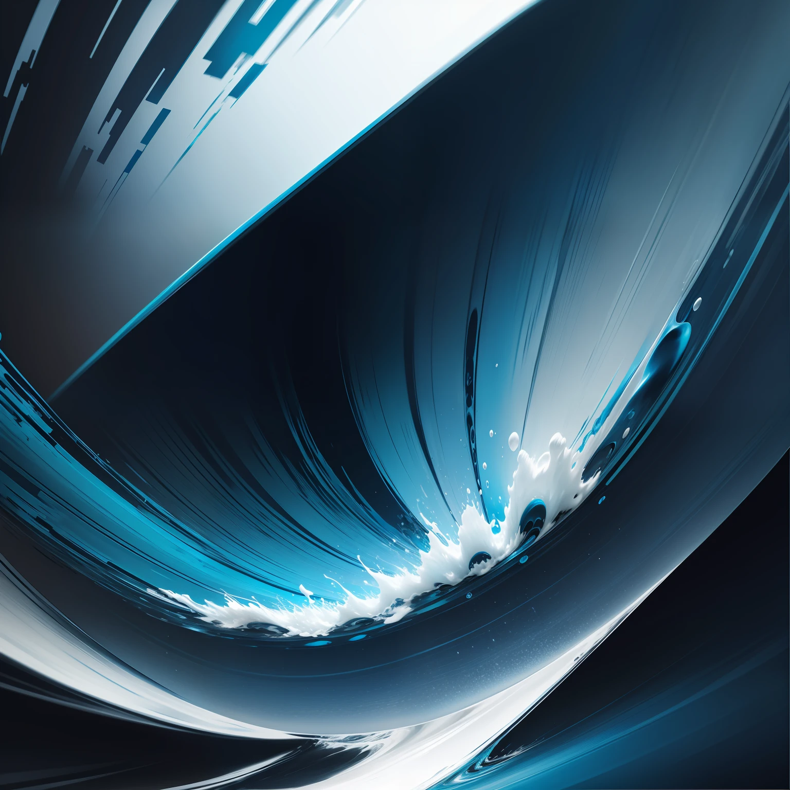 Liquid blue tint. Abstract. Motion.