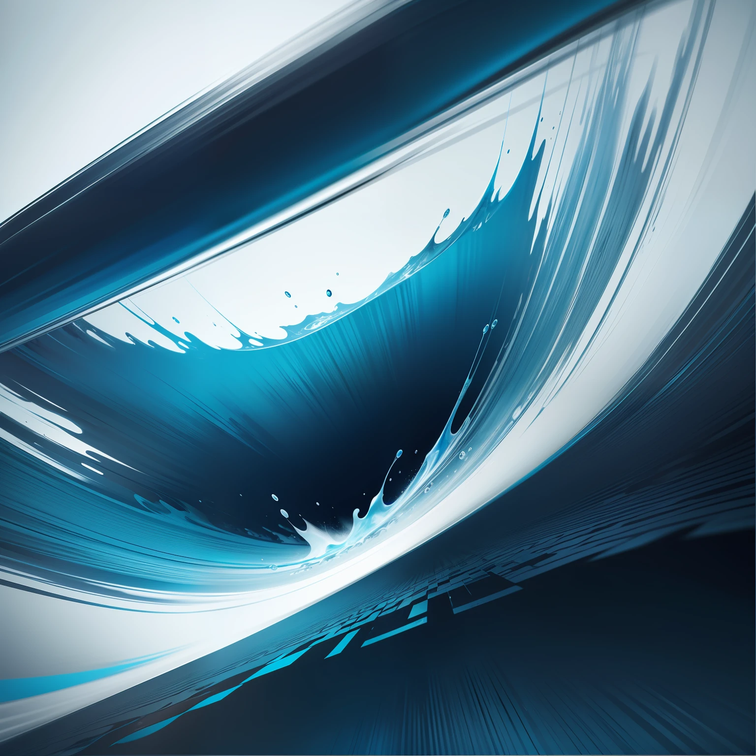 Liquid blue tint. Abstract. Motion.