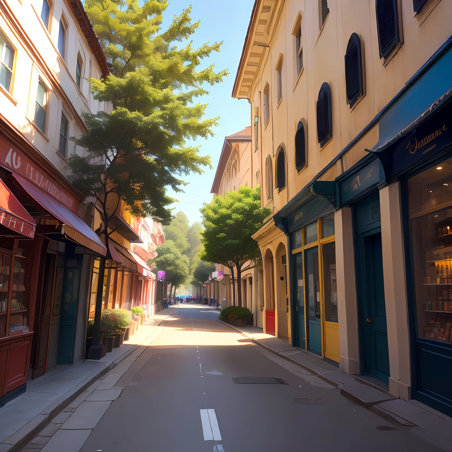 Street,Arcade,age-old tree