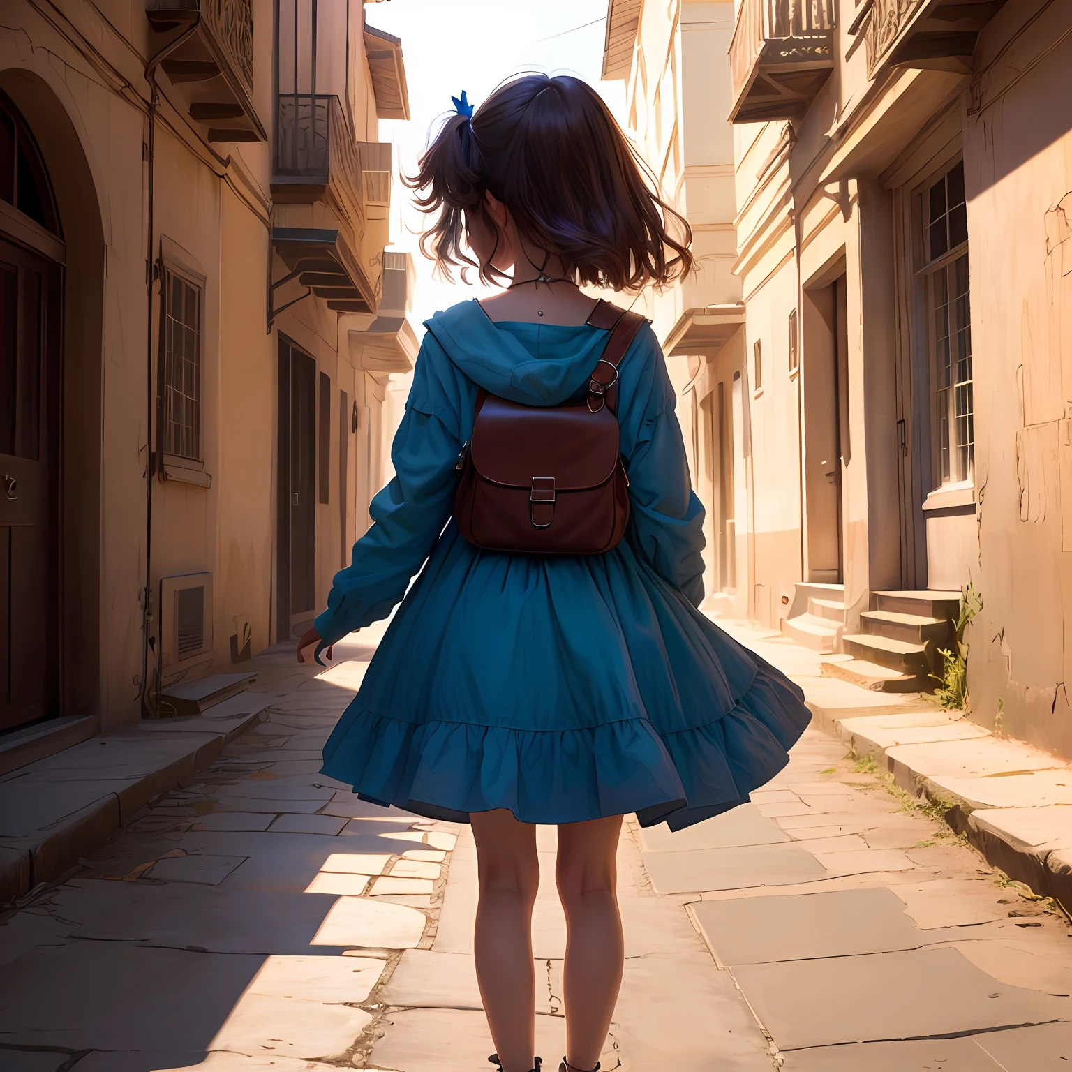Girl's back childhood is back