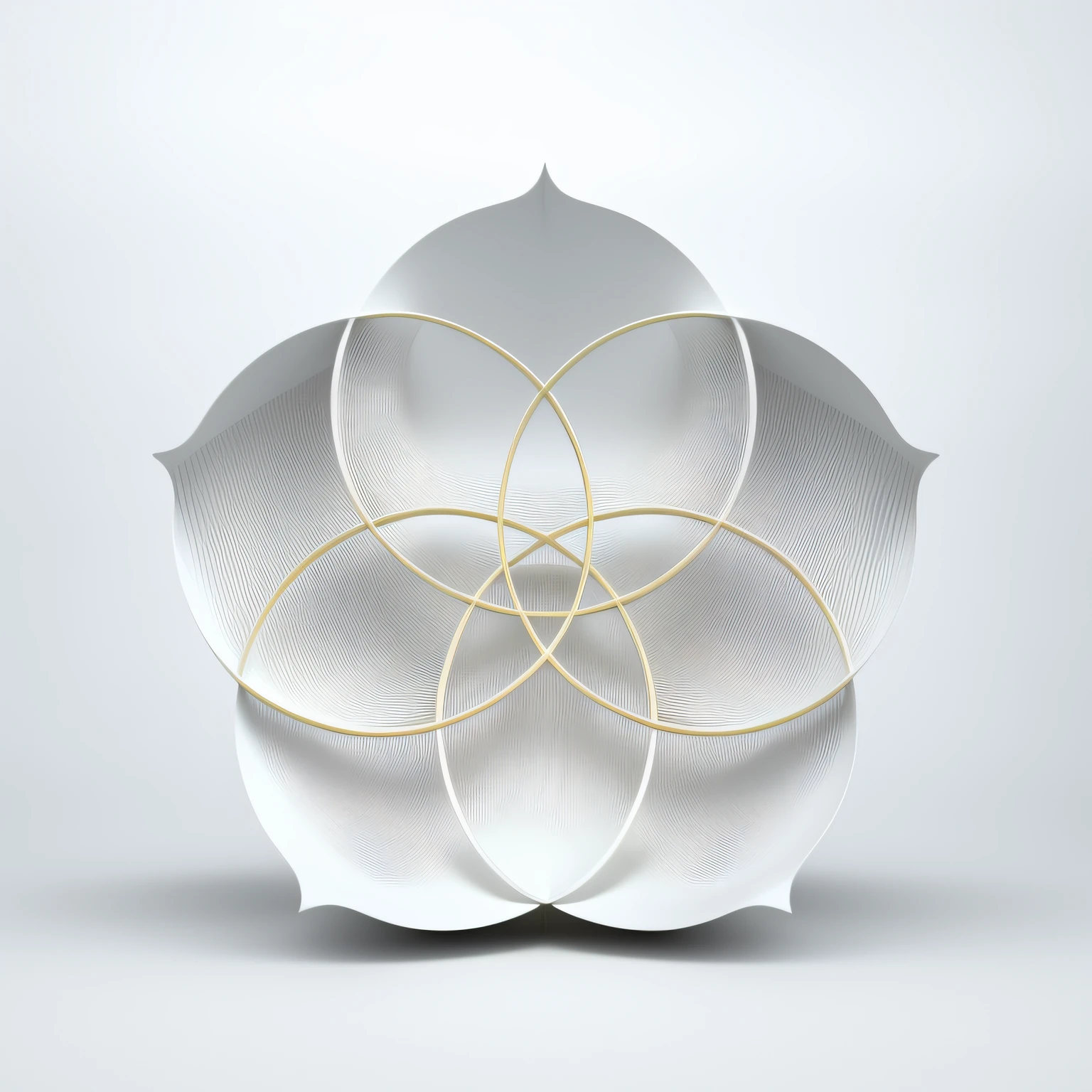 The white surface has sculptures in white and gold, zaha hadid octane highly render, inspired by Zaha Hadid, author：Chass is silent, elegant render, in style of zaha hadid, rendered in houdini, flowing forms, rendered in keyshot, abstract conceptual, tilt shift zaha hadid background, inspired by Zha Shibiao, abstract 3d rendering