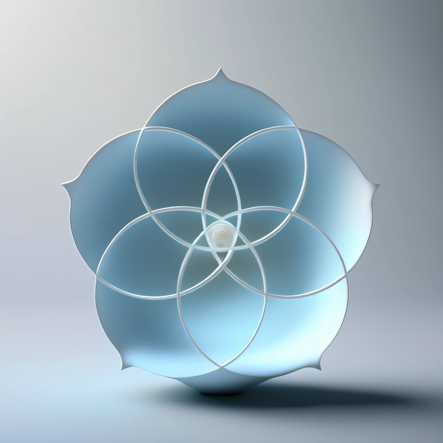 there is a white flower that is sitting on a table, glowing flowers, soft 3d render, smooth 3d cg render, daily render, clean 3 d render, gorgeous 3d render, rendered in octane 3d, well lit 3 d render, rendered in cinema 4 d, Rendered in Cinema4D