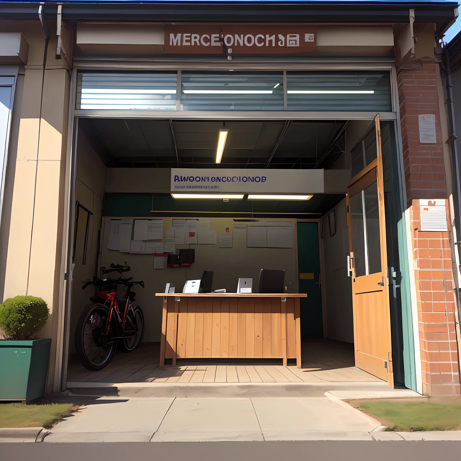 Create a banner to place on the wall at the back of a mechanic's office