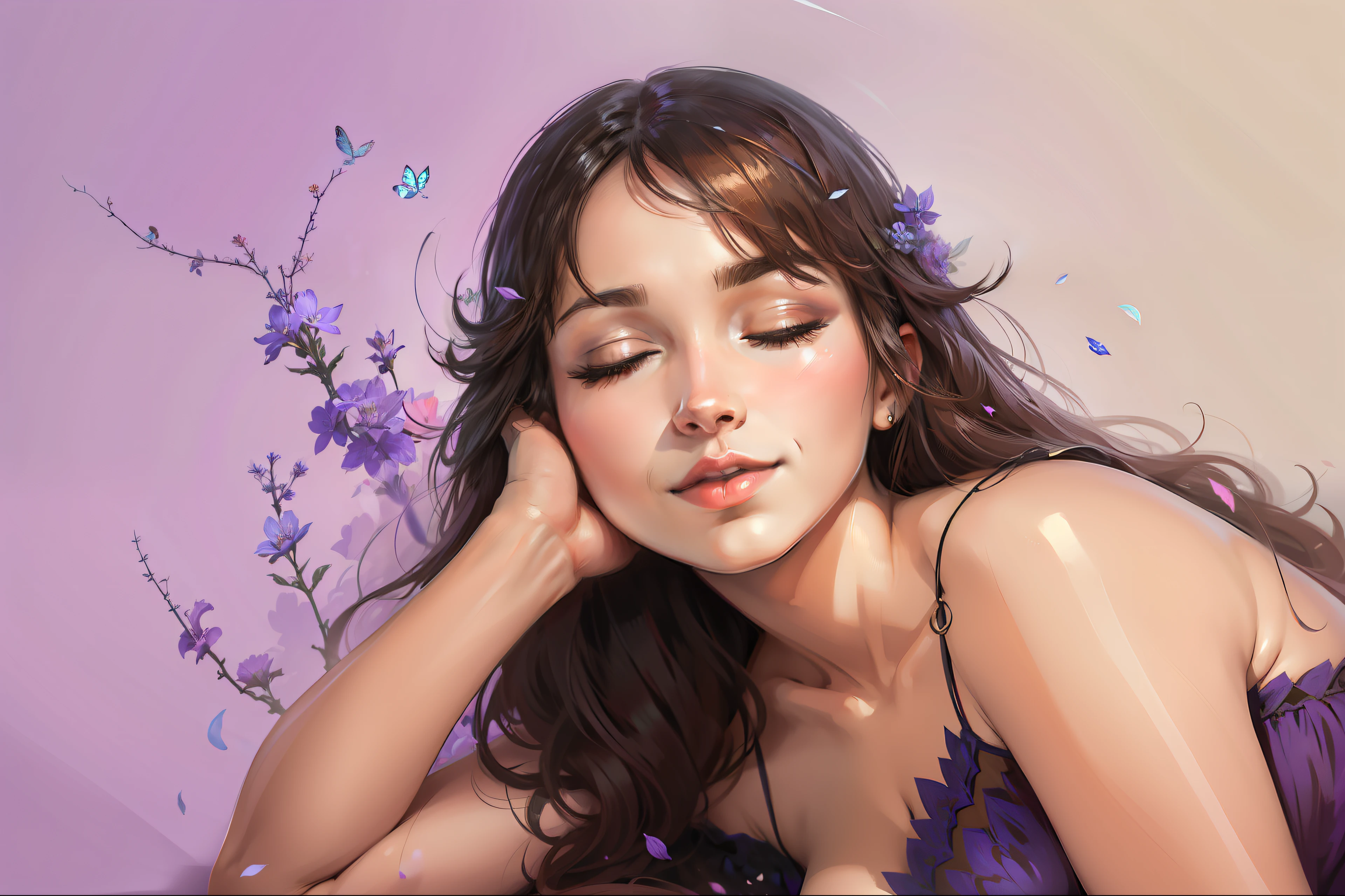 Change background a beautiful woman, full body, looking at viewer, symmetric, eyes closed, slight smile, spirtual awakening, intricate details,
masterpiece, ultra high res, high quality,