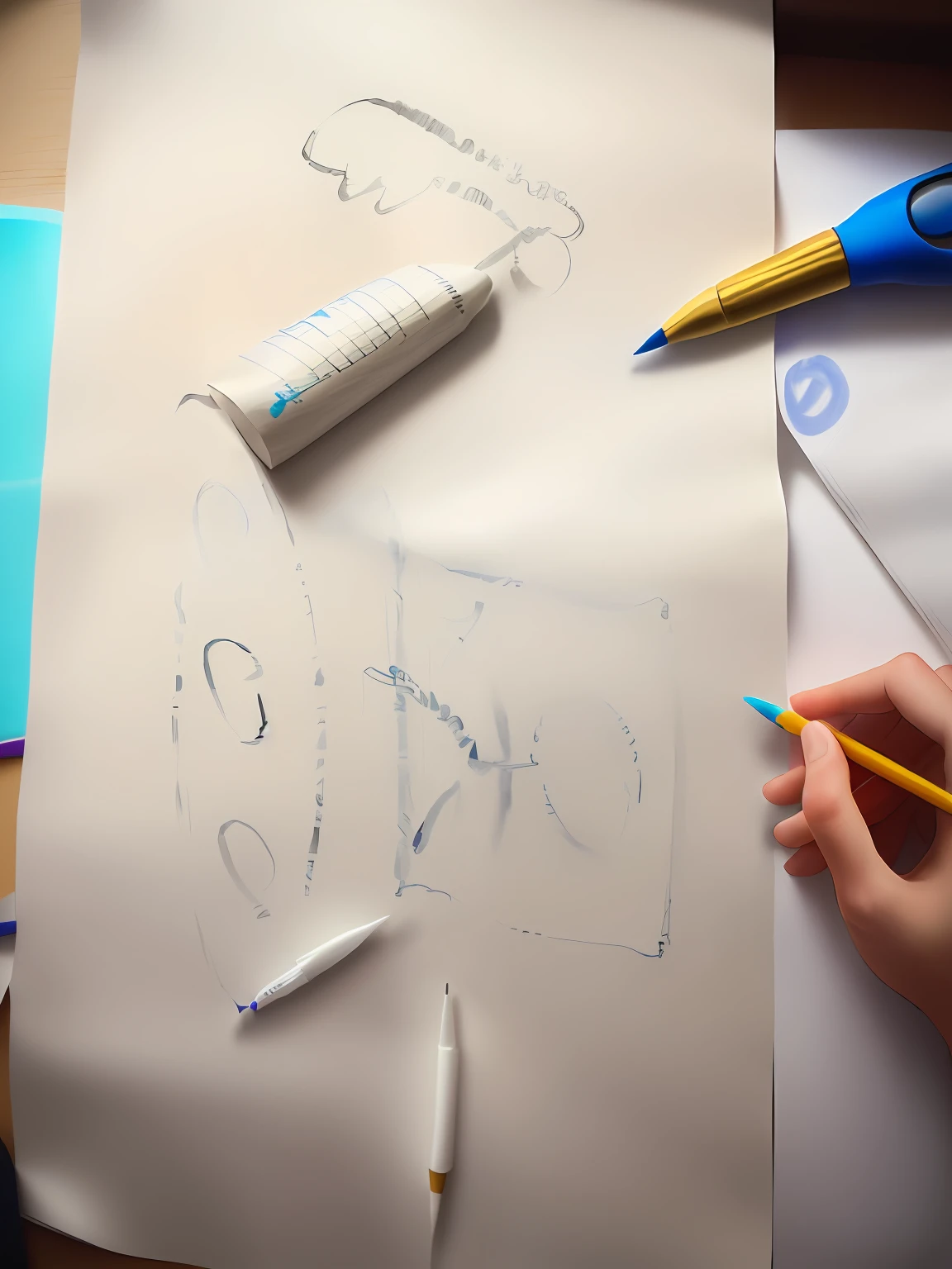 Someone draws a picture of a clock on a piece of paper, a child's drawing, kids drawing, kids drawing, kids drawing, based on child's drawing, drawn on white parchment paper, 7 year old crayon drawing, Simple drawing, handpainted, Drawing on parchment, very very low quality picture, ancient symbol behind it